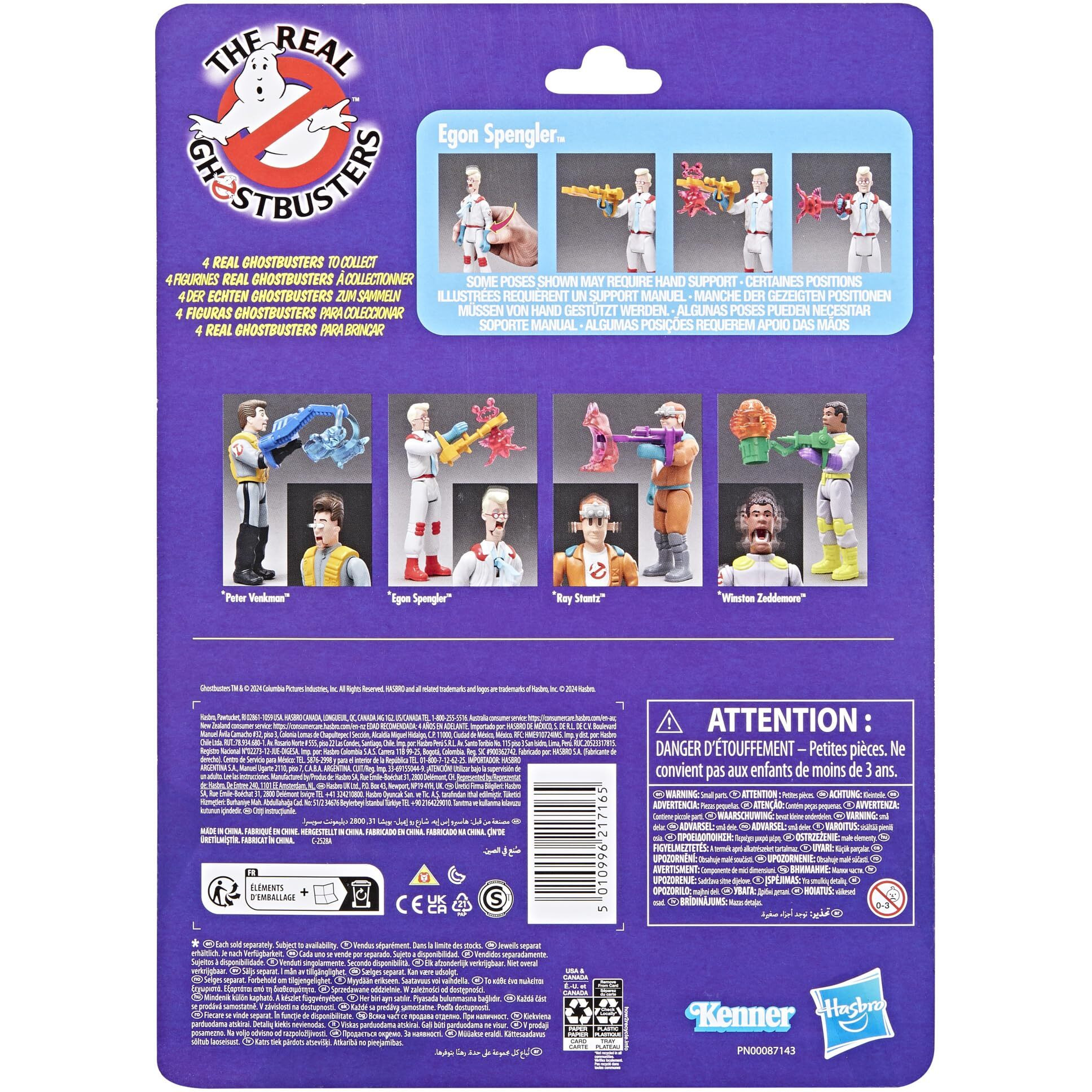 Ghostbusters Kenner Classics The Real Egon Spengler & Soar Throat Ghost Toys  Retro Action Figure  Toys For Kids 4+