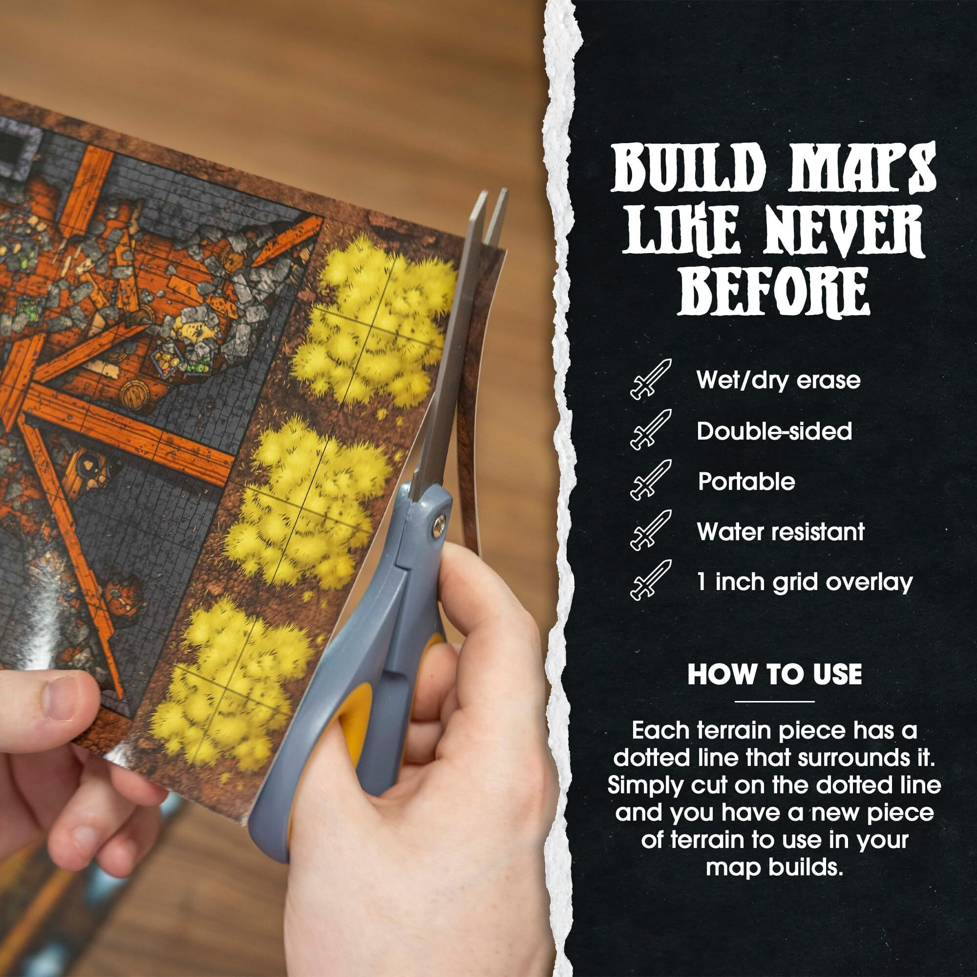 Dungeon Craft Board Game Volume 1 Loose Leaf Inside A Custom Box  Water Resistant  Dry Erase By 1985 Games