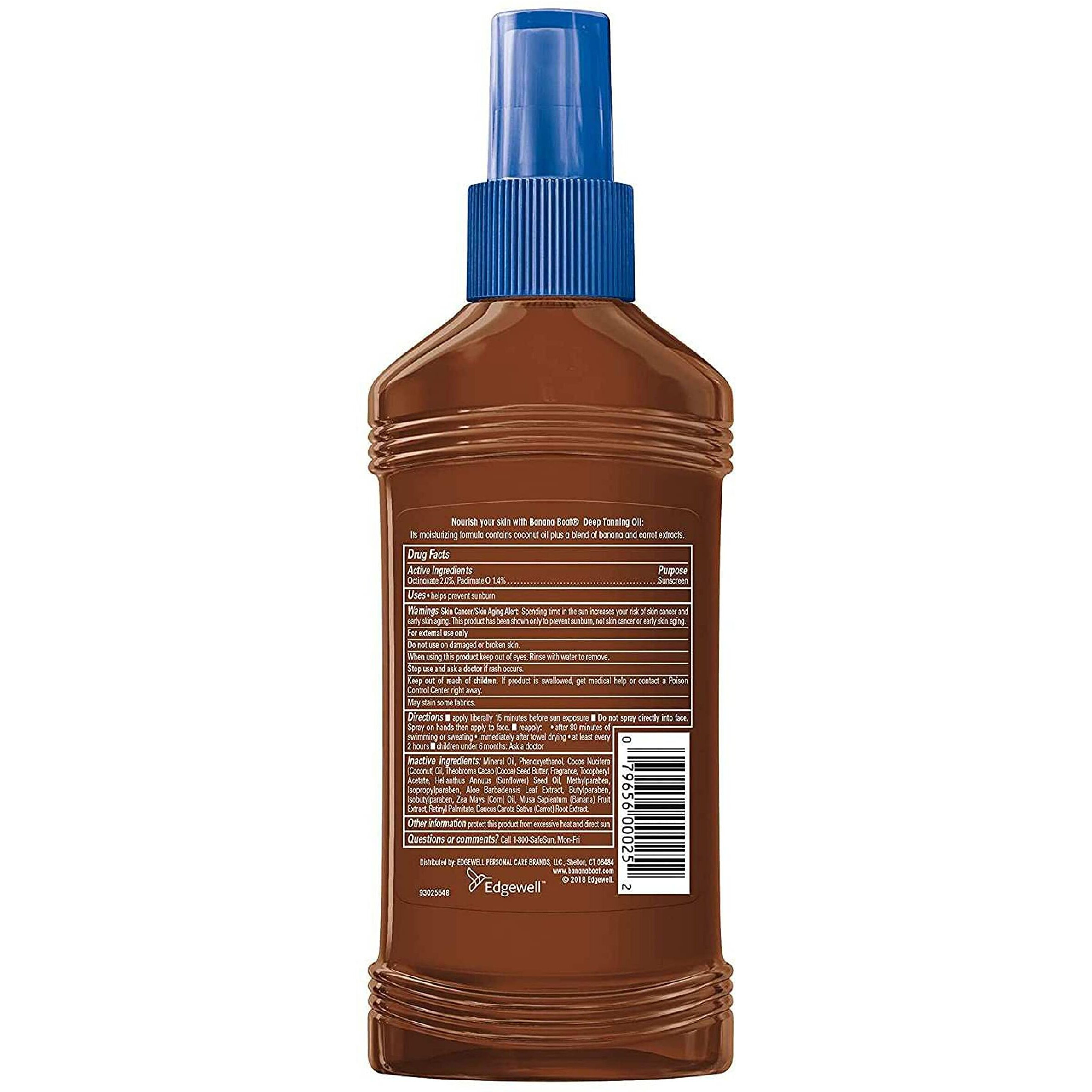 Banana Boat Dark Tanning Oil Spray Spf 4  8 Oz