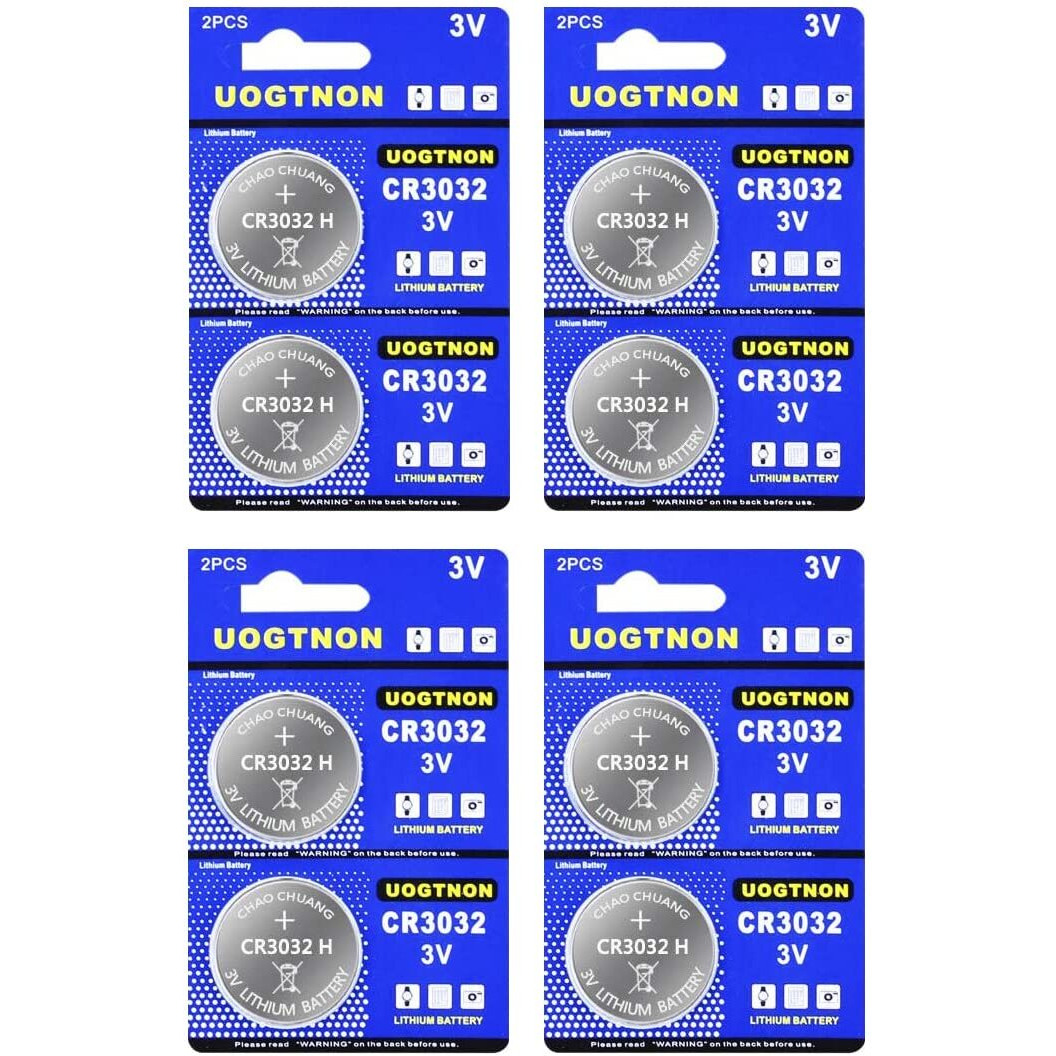Uogtnon Cr3032 (Br3032) 3V Lithium Battery (8 Pack)