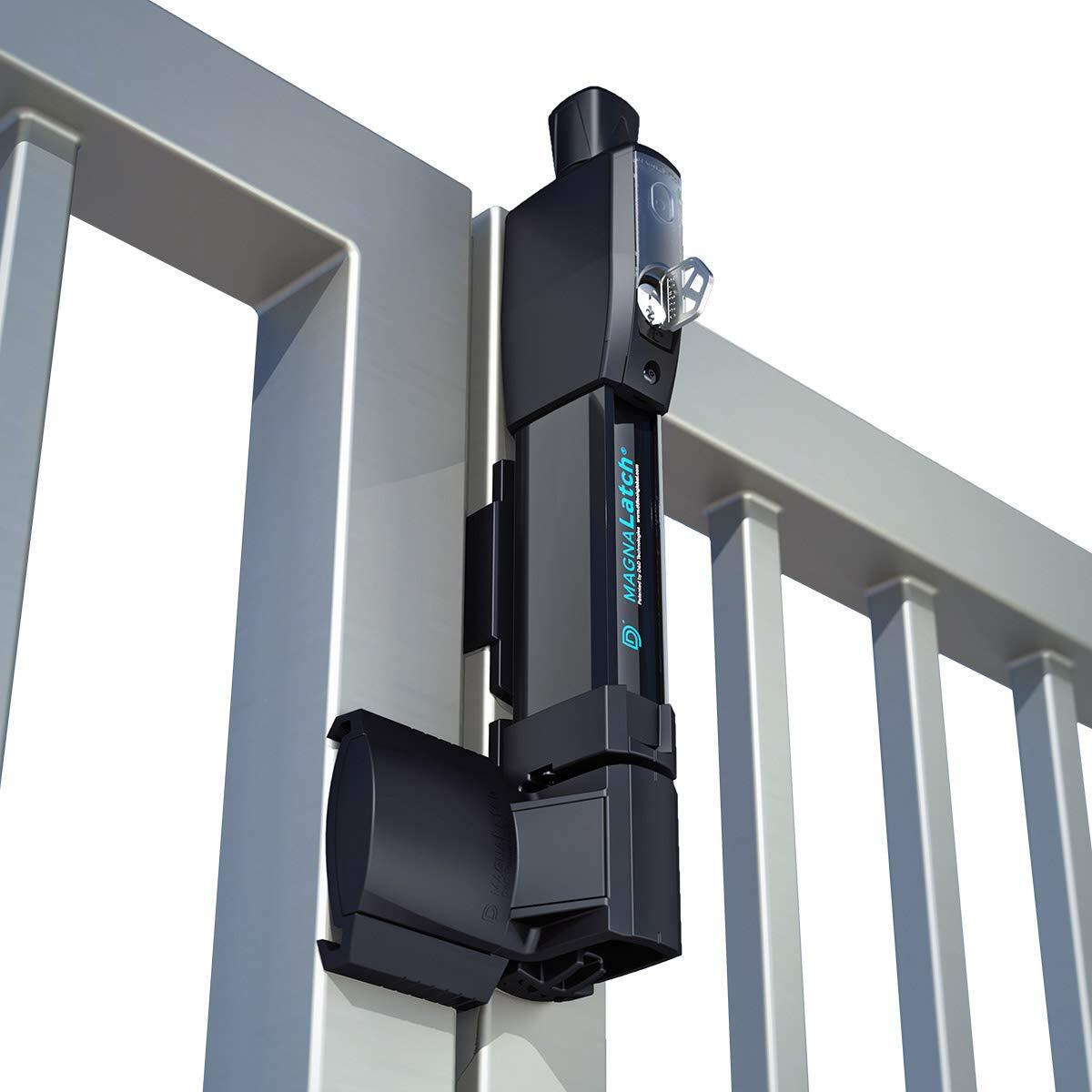 National Hardware Pool Safety Magna Latch Gate Latch N346-212  Vertical Pull Child Proof Gate Latch For Pool Gates Or Fence Latches  Black