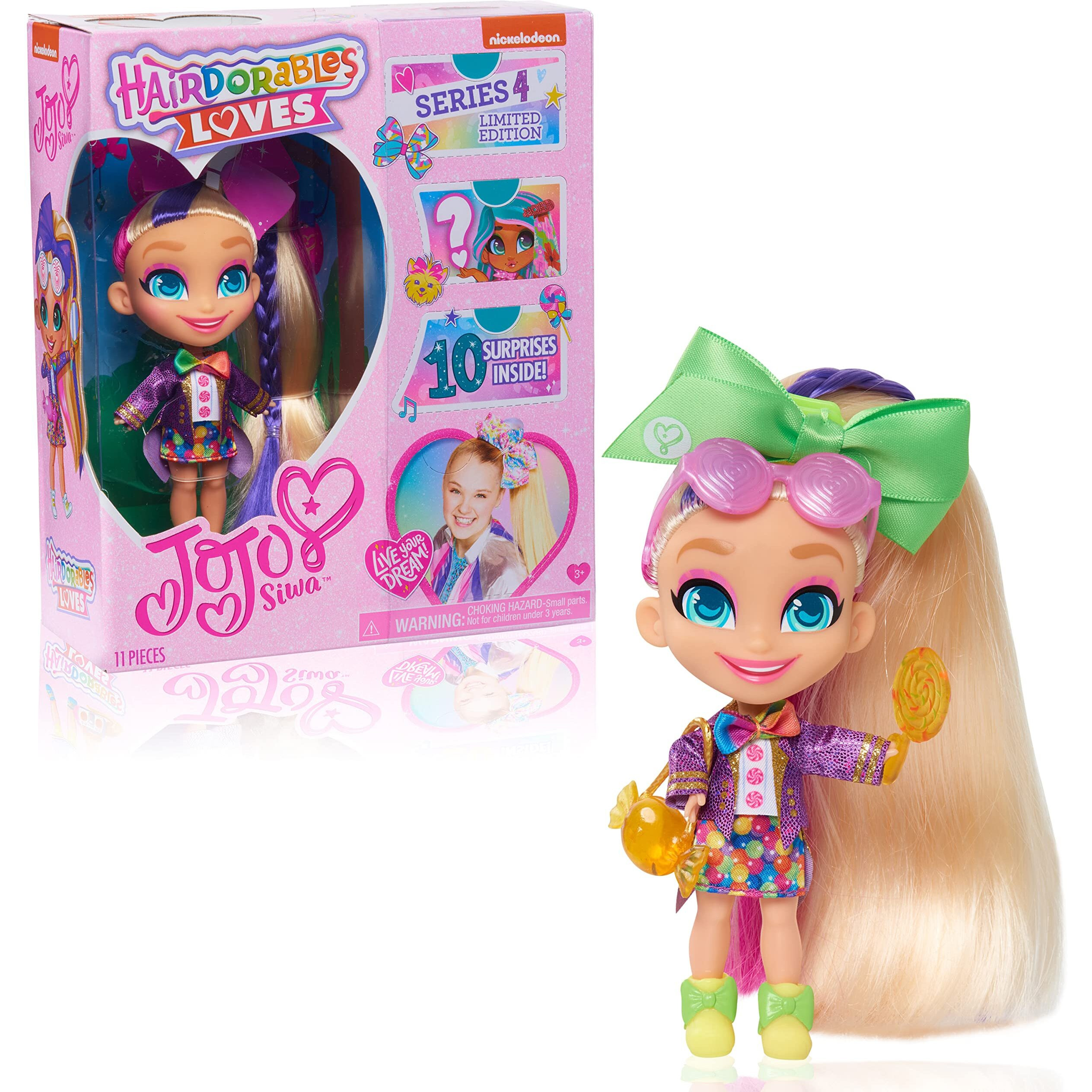 Jojo Siwa Hairdorables Loves Jojo Limited Edition Collectible Doll  Series 4  Candy Time  Includes 10 Surprises  Kids Toys For Ages 3 Up By Just Play
