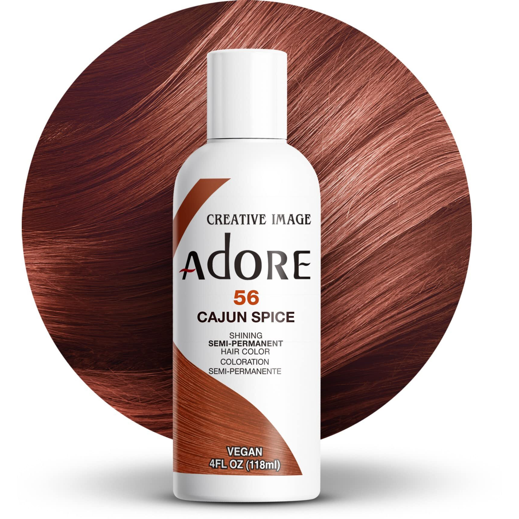 Adore Semi Permanent Hair Color - Vegan And Cruelty-Free Hair Dye - 4 Fl Oz - 056 Cajun Spice (Pack Of 1)