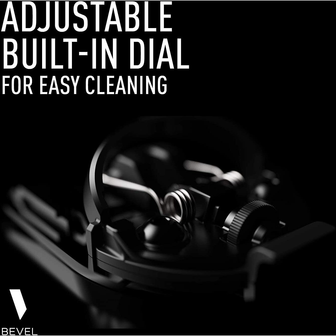 Bevel Beard Trimmer For Men - Black Edition Cordless Trimmer  8 Hour Rechargeable Battery Life  Tool Free Adjustable Zero Gapped Blade  Barber Supplies  Mustache Trimmer