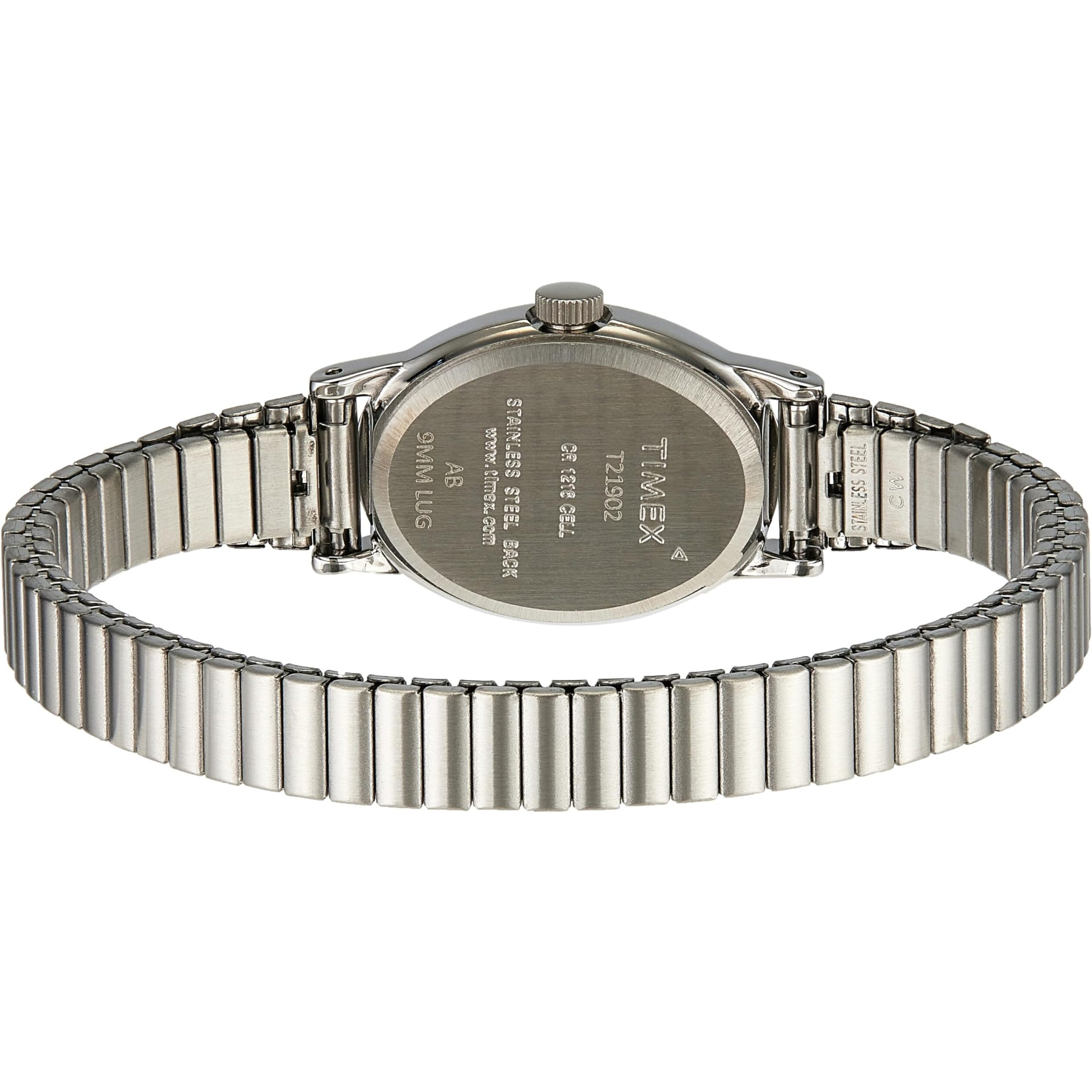 Timex Women's T21902 Cavatina Silver-Tone Stainless Steel Expansion Band Watch