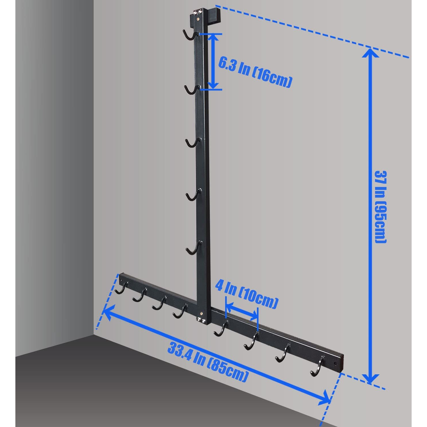 Gym Fitness Lat Pull Down Bar Storage Rack For Mag Grip  Heavy Duty A-Frame Stand For Lat Pulldown Attachments & Lat Bar (T-Zhijia)