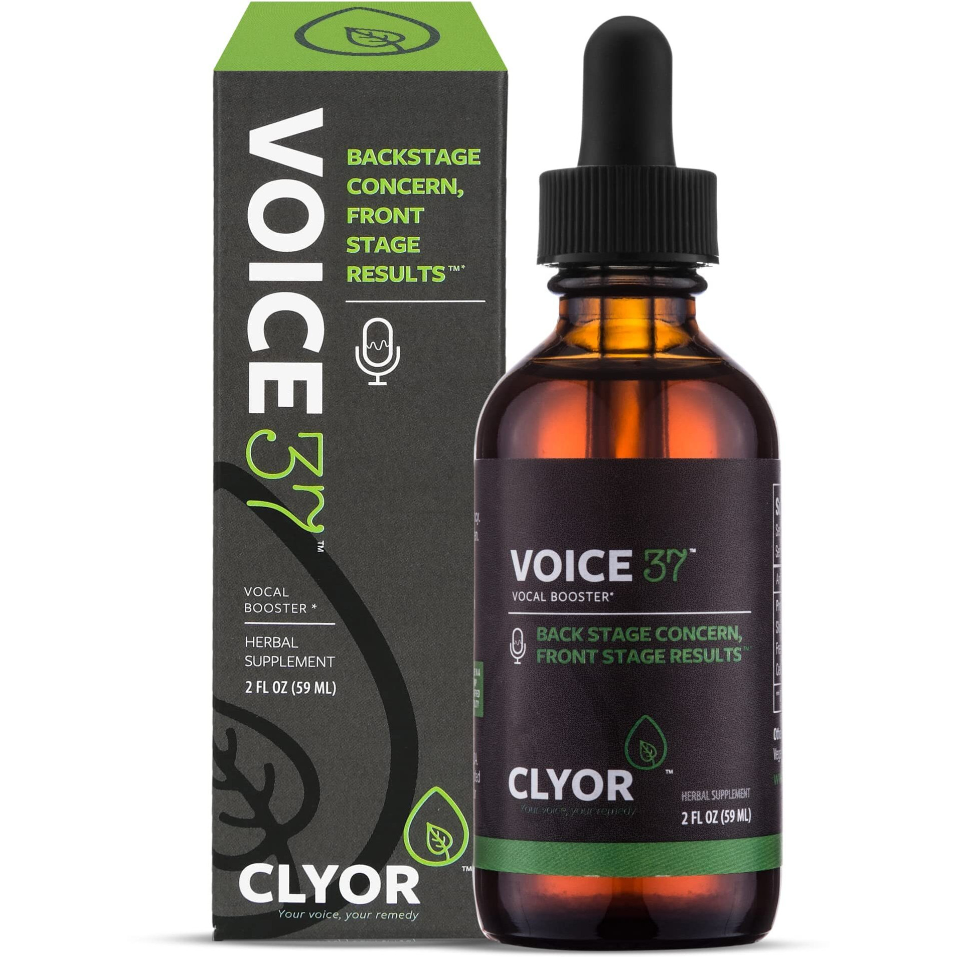 Clyor Voice37- All Natural Voice Remedy For Singers - Boosts Your Voice - Soothes And Relieve Hoarseness - Lubricates Vocal Cords - Removes Mucus - Enhances Your Singing And Speaking - 2 Oz