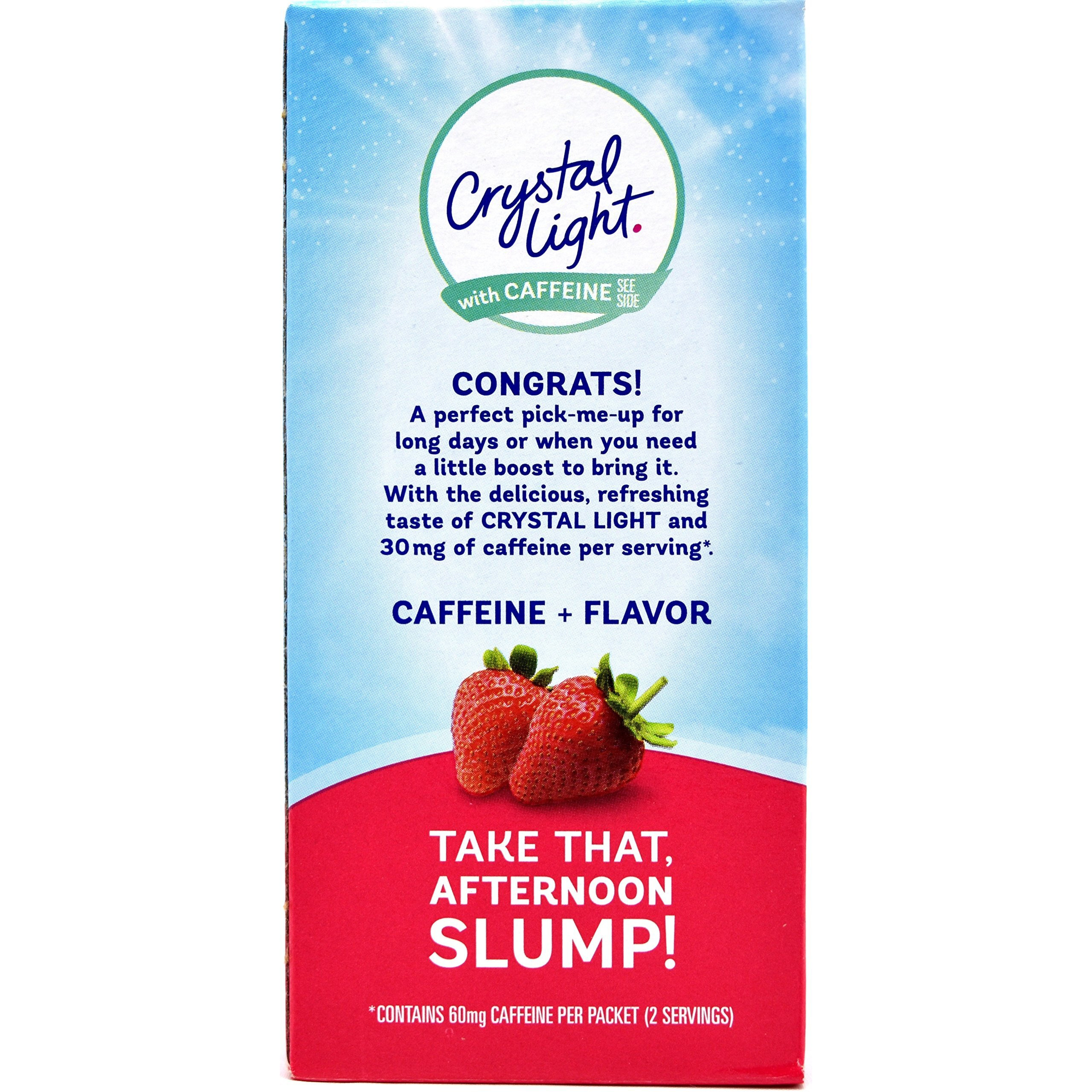 Crystal Light On The Go Wild Strawberry With Caffeine  10 Packets (Pack Of 4)