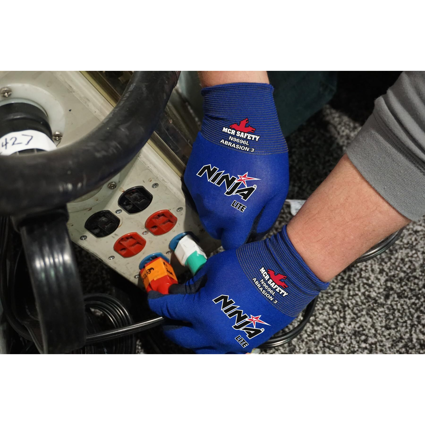 Memphis N9696 Blue Ninja Lite Gloves  18 Gauge  Size Large  (12 Pair)