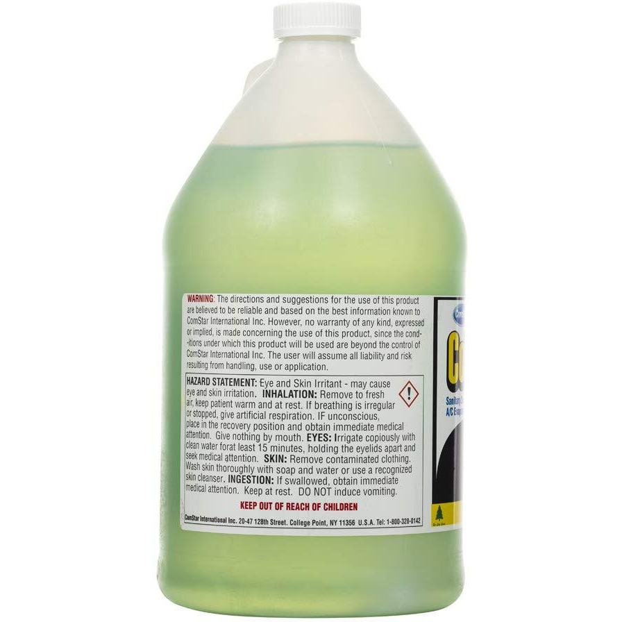 Comstar Coil Safe  External Neutral Ph  Non-Toxic  Self-Rinsing Evaporator Coil Cleaner Compatible With Commercial & Residential Ac & Refrigeration System Coils  Made In Usa  1 Gallon (90-298)  Green