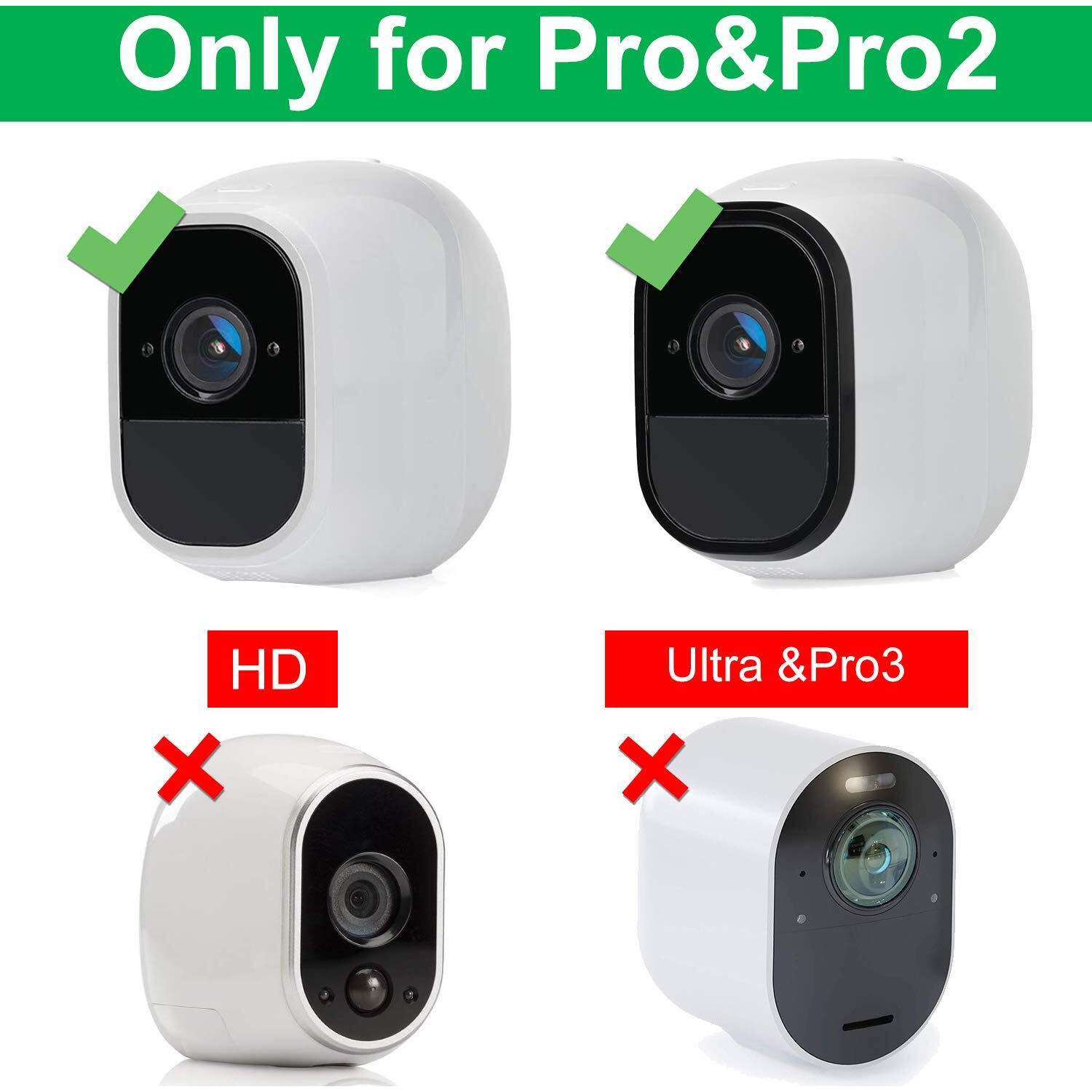 Itodos Solar Panel Works For Arlo Pro And Arlo Pro2 Camera 11.8Feet Power Cable And Adjustable Mount (3 Pack Silver)