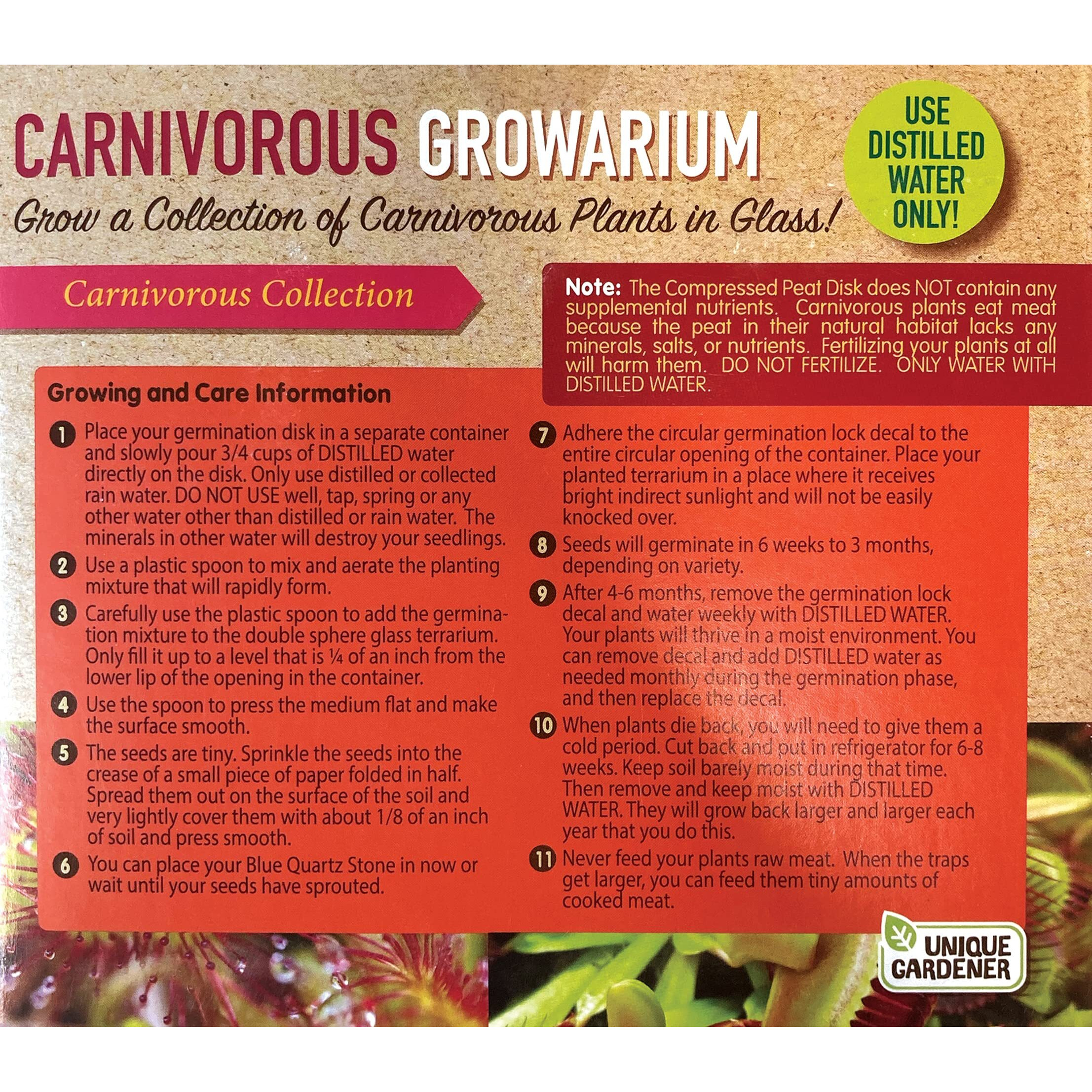 Grow Your Own Venus Fly Trap - Complete Kids Terrarium Kit To Sprout Fly Trap And Sundew Plants - Includes Everything Needed For The Plants To Thrive