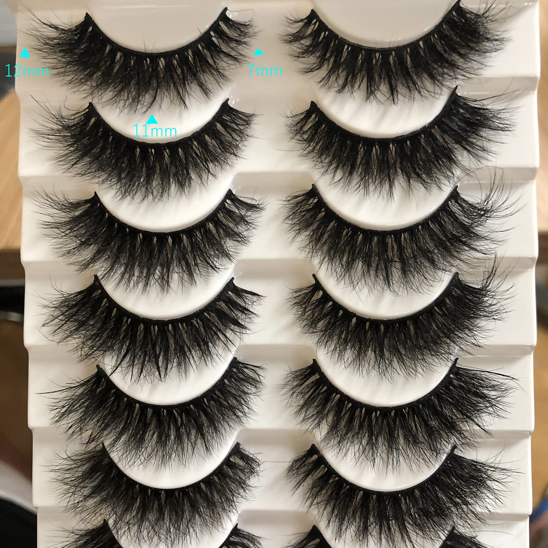 Gmagictobo Fake Eyelashes Natural 15Mm Cat Eye Lashes Pack Short Fluffy Faux Mink Thick Curly 3D Dramatic Soft Strip False Eye Lashes Multipack