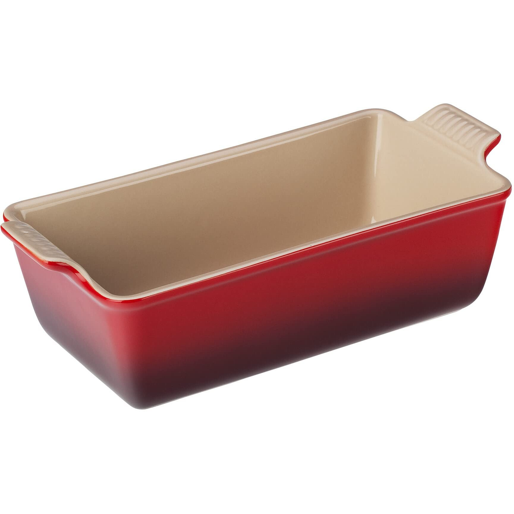 Le Creuset Stoneware Heritage Loaf Pan  9"" X 5"" X 3"" (1.5 Qt.)  Cerise