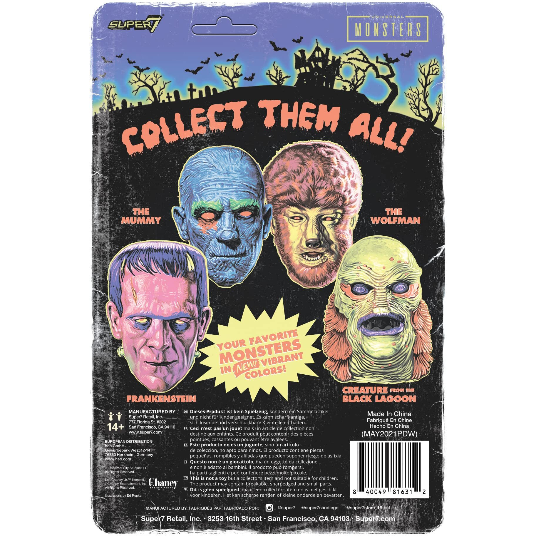 Super7 Universal Monsters Frankenstein Monster (Costume Colors) - 3.75"" Universal Monster Movies Action Figure Classic Movie Collectibles
