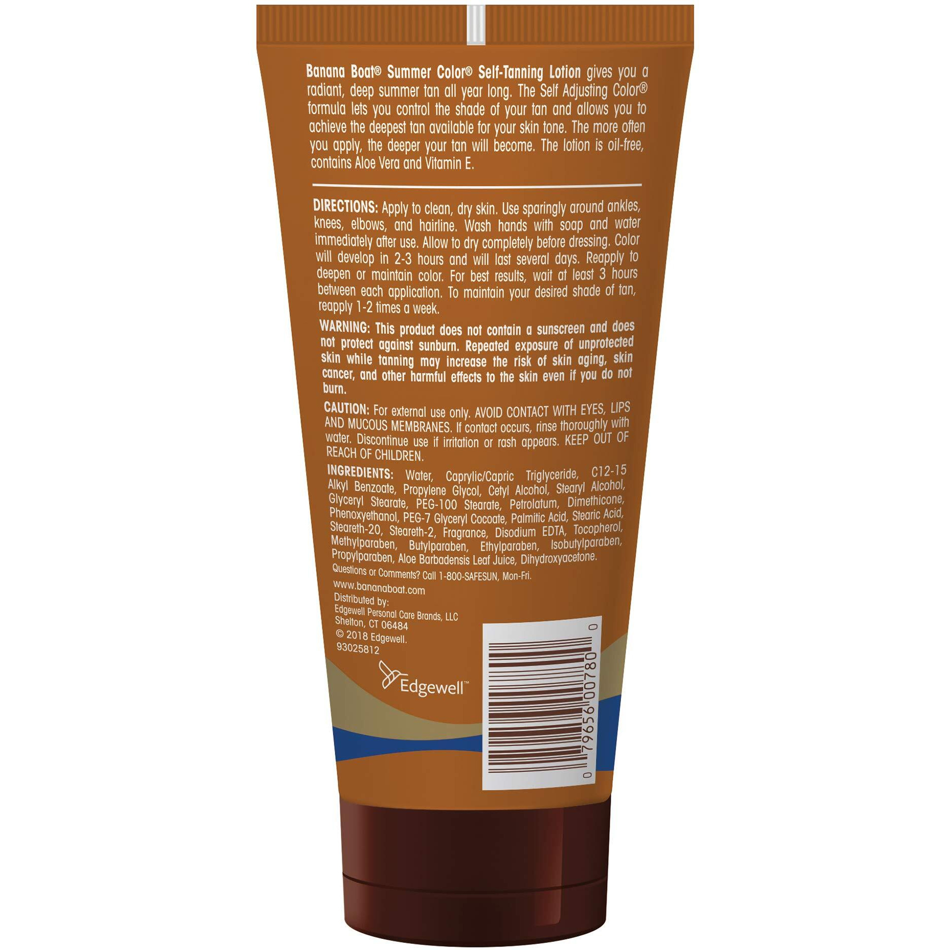 Banana Boat Summer Color Self Tanning Lotion  6Oz | Light Medium Color For All Skin Tones  Self Tanner Lotion  Sunless Tanning Lotion  Banana Boat Self Tanner  6Oz