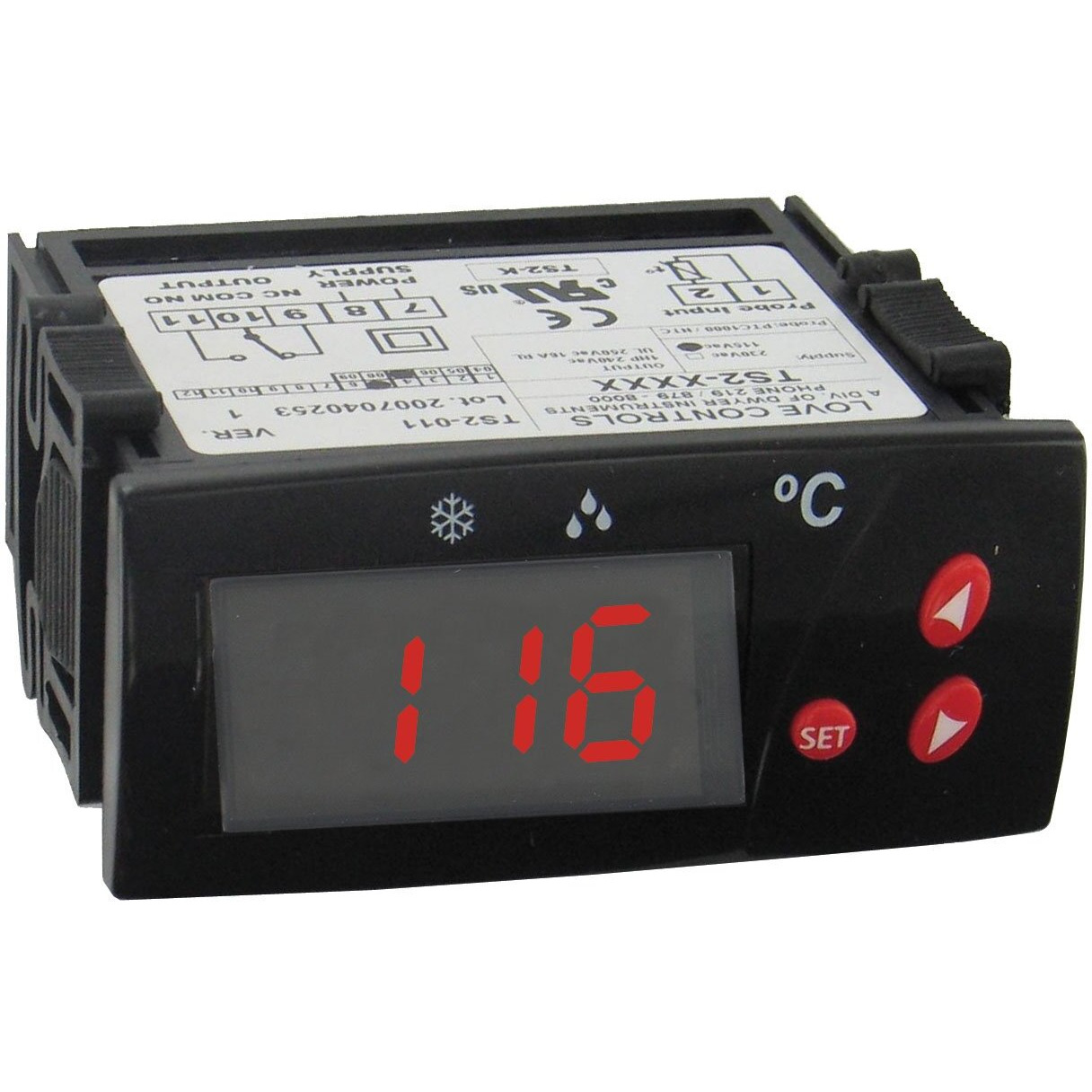 Dwyer Love Series Ts2 Digital Temperature Switch  Red Display  110 Vac Supply Voltage  F Display