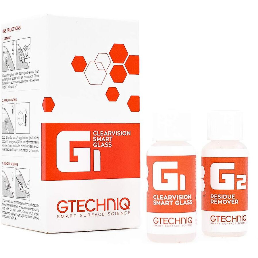 Gtechniq - G1 Clearvision Smart Glass - Improve Wet Weather Visibility Durable Hydrophobic Coating Chemically Bonds To Glass Lasts 1 To 2 Years More Easily Remove Contaminates (15 Milliliters)