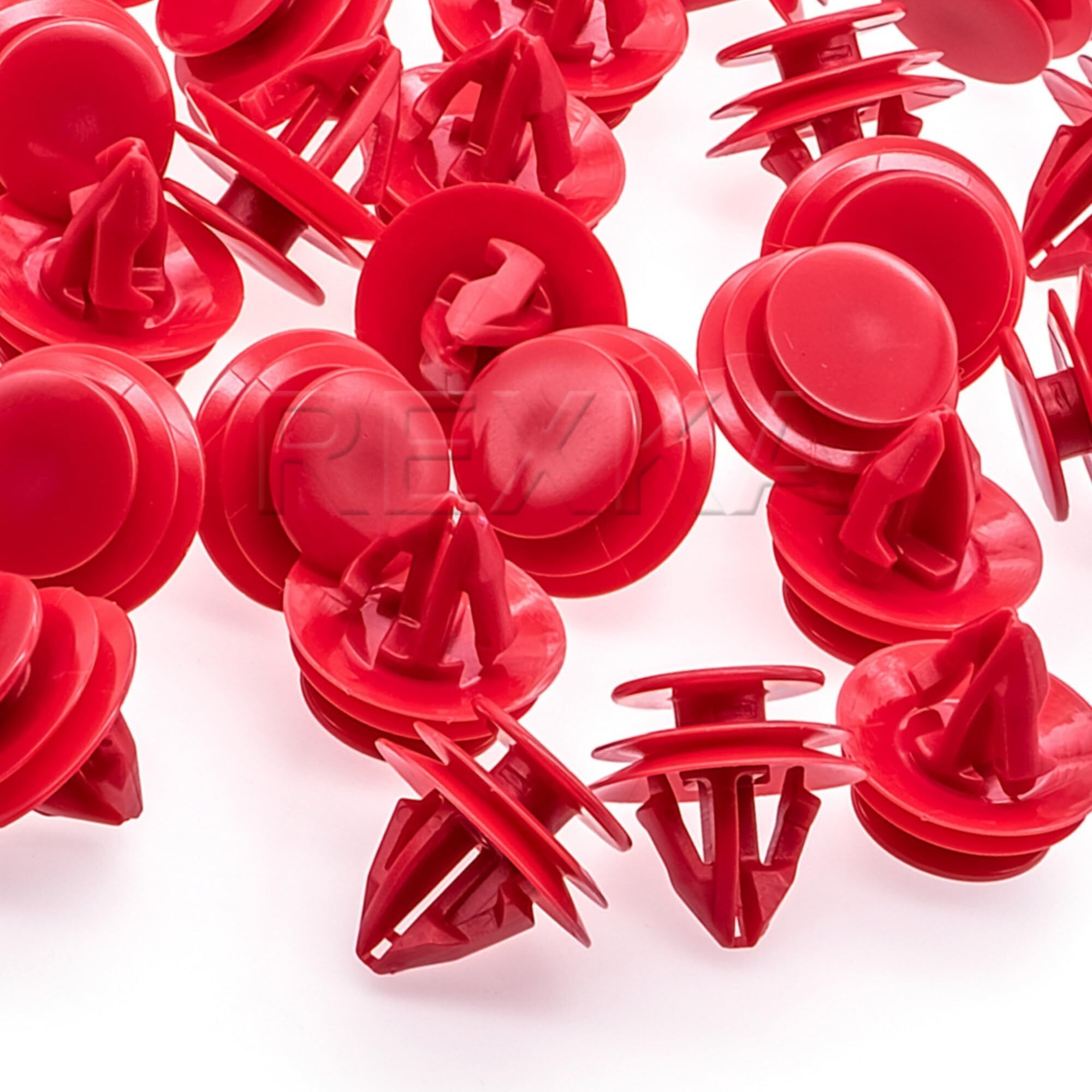 Rexka 20Pcs Upper Quarter Trim Lower Overhead Console Clip Red Nylon 90467-09240 For Toyota Lexus Tacoma Camry C-Hr Prius