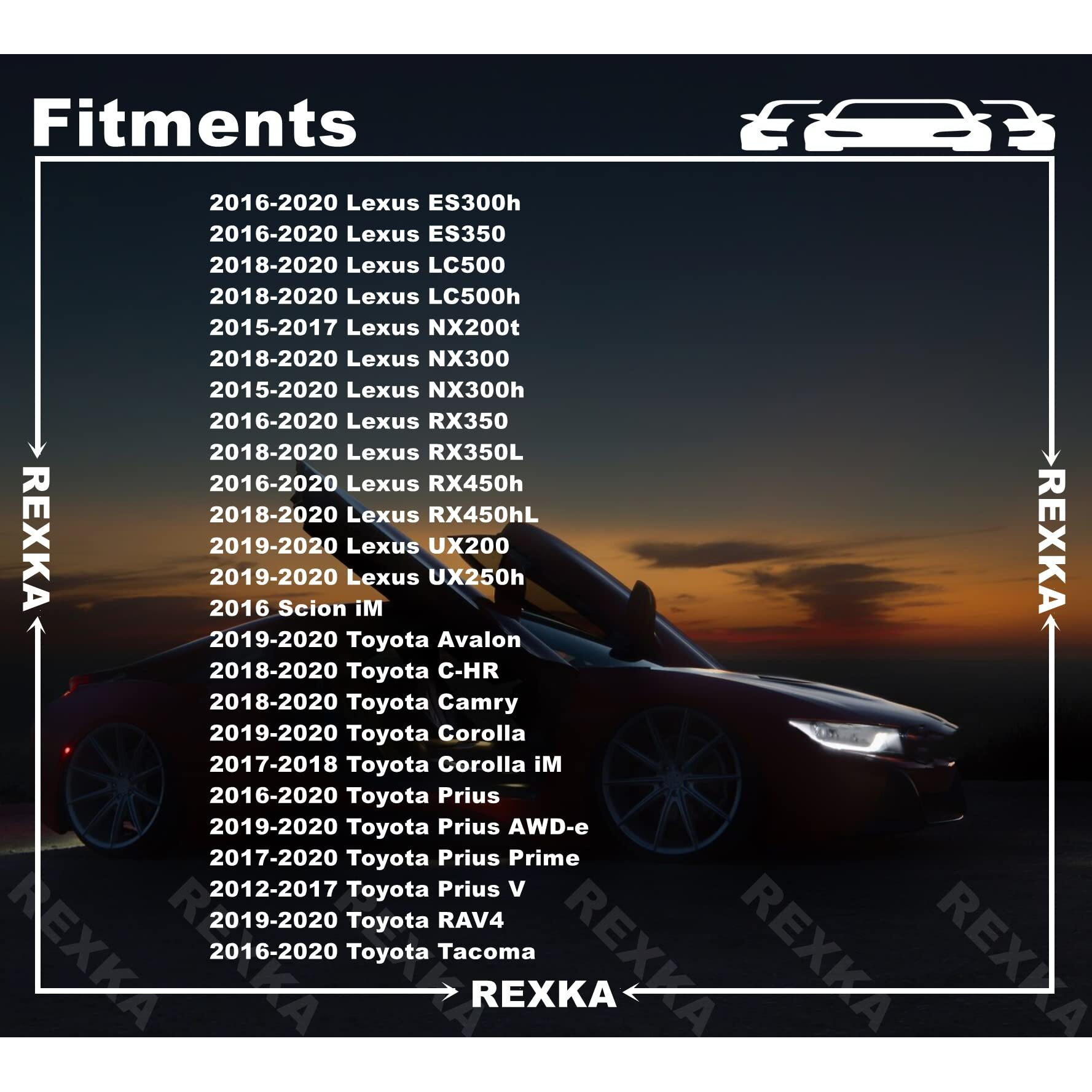 Rexka 20Pcs Upper Quarter Trim Lower Overhead Console Clip Red Nylon 90467-09240 For Toyota Lexus Tacoma Camry C-Hr Prius