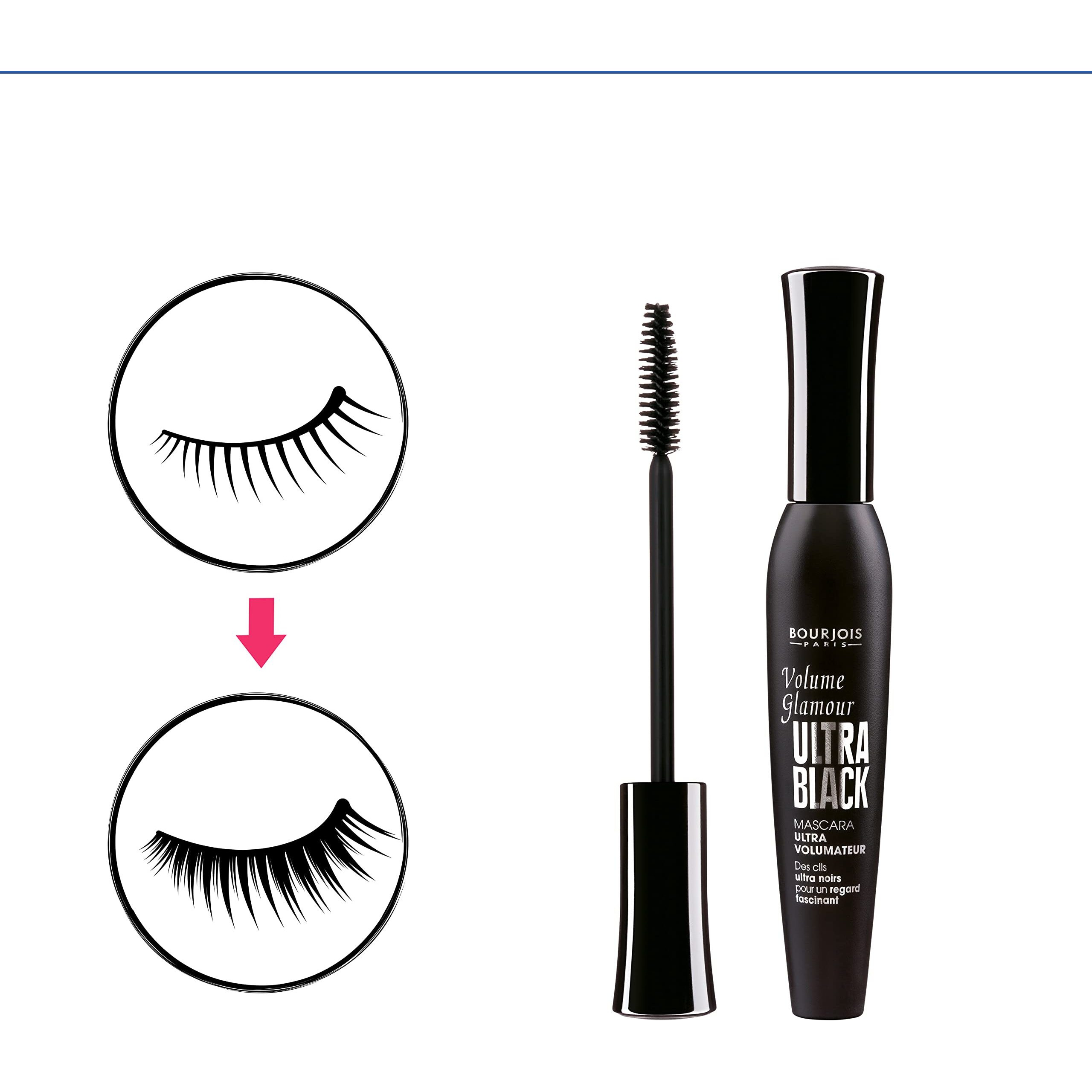 Bourjois Volume Glamour Mascara For Women  Ultra Black  0.4 Ounce