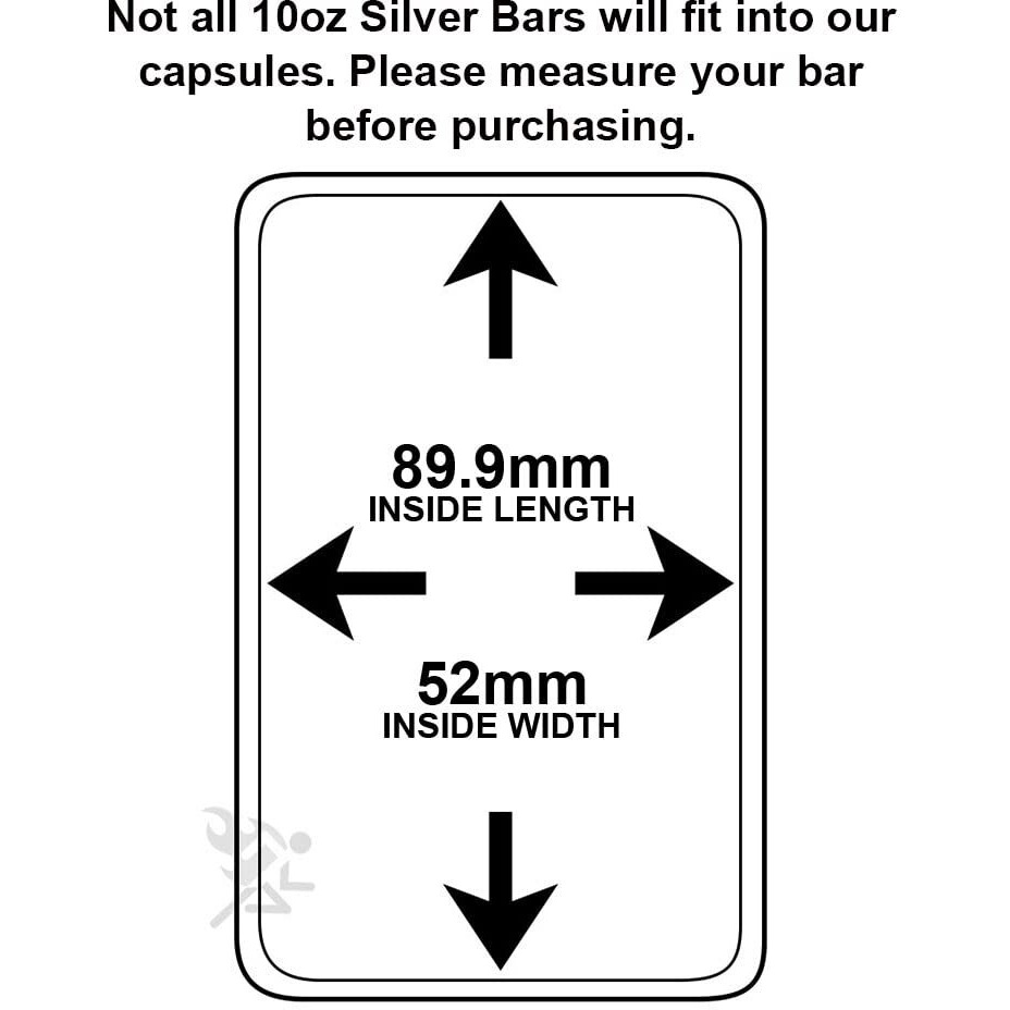Air-Tite 10Oz Silver Bar Direct Fit Capsule Holders  10 Pack