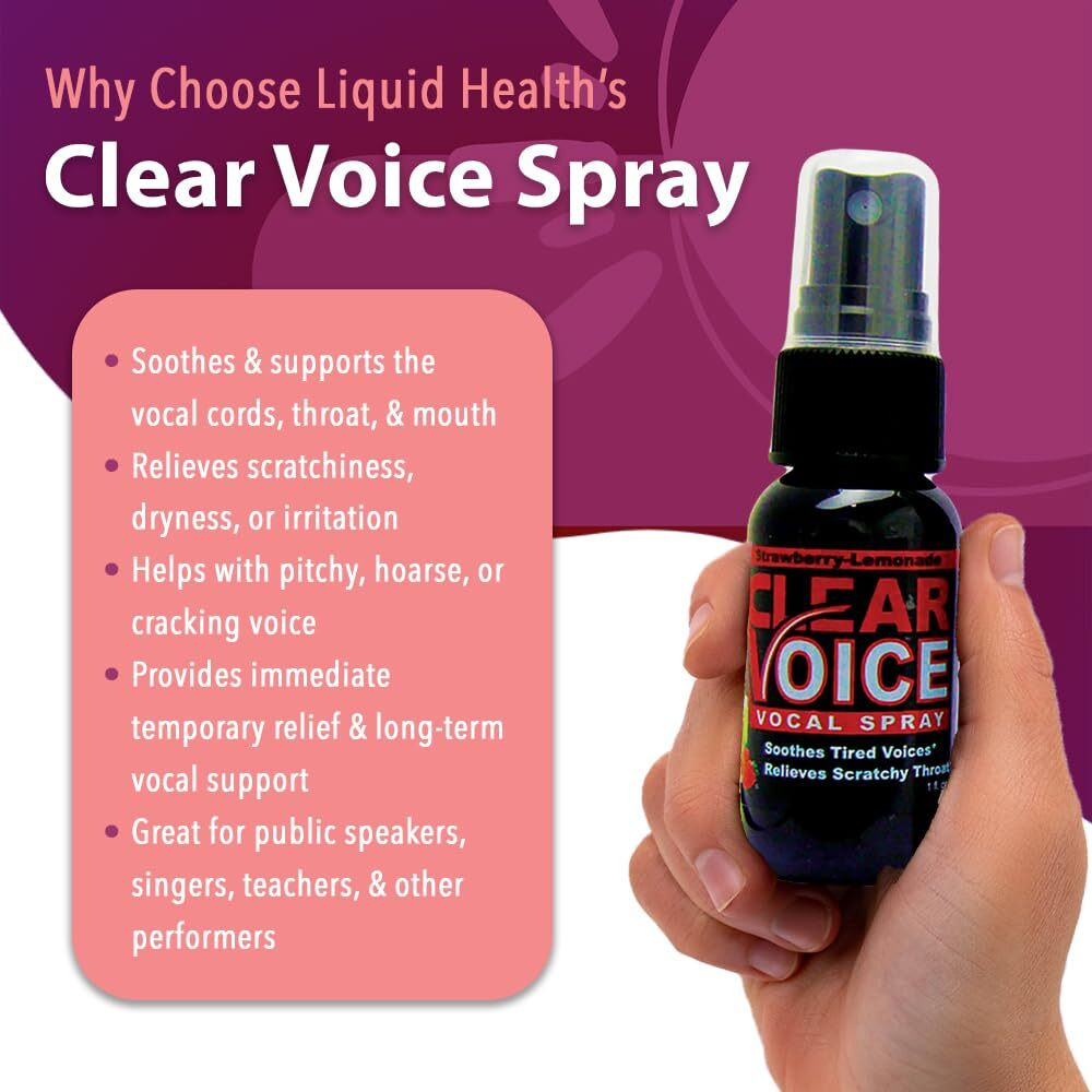 Clear Voice Vocal Spray  Strawberry Lemonade