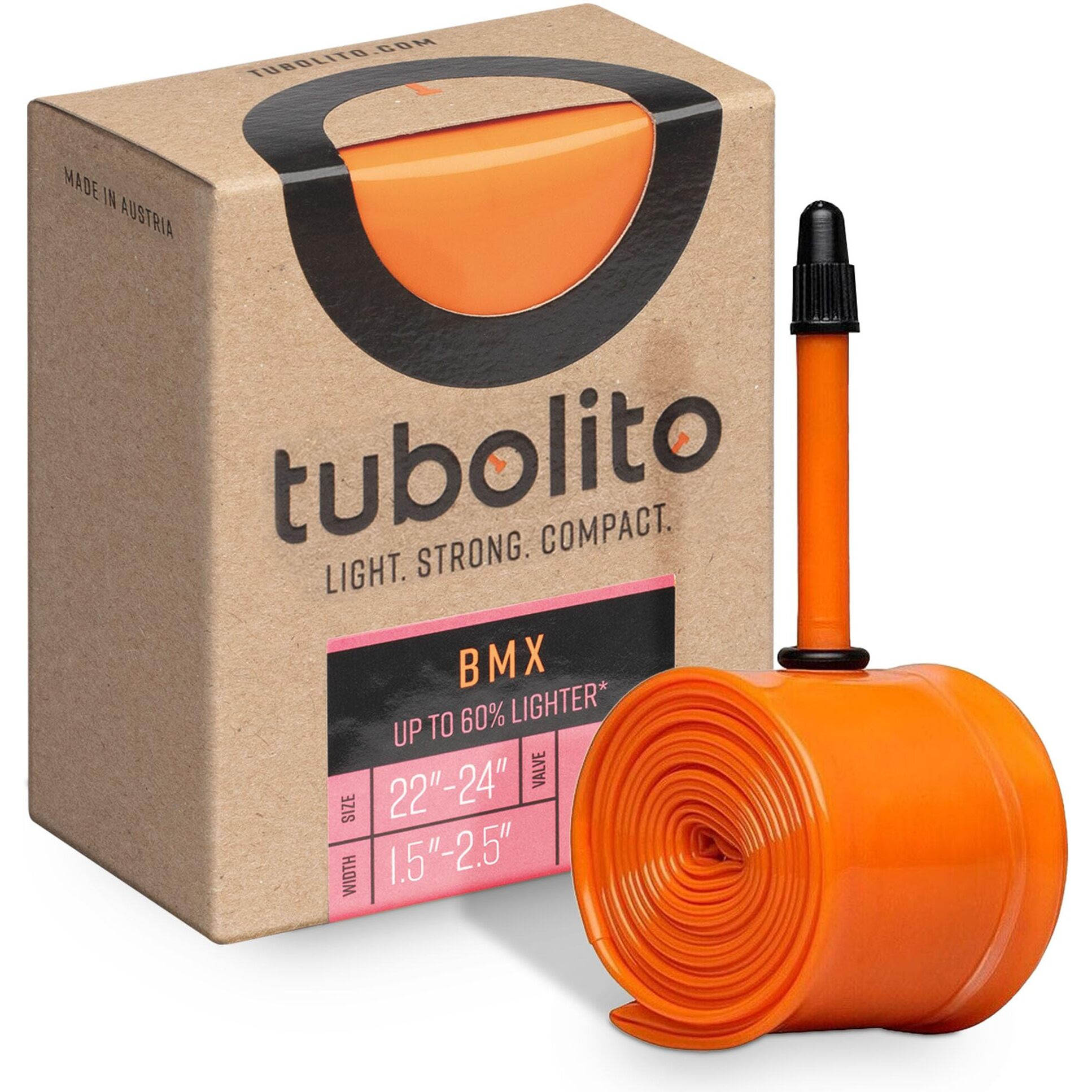Tubolito Tubo-Bmx Tpu Inner Tube 20""  22   And 24  Wheel Sizes | Fits Tire Widths 1.5"" - 2.5"" And 1 1/8"" - 1 3/8"" | Schrader & Presta Valve Options | Compatible With Rim & Disc Brakes