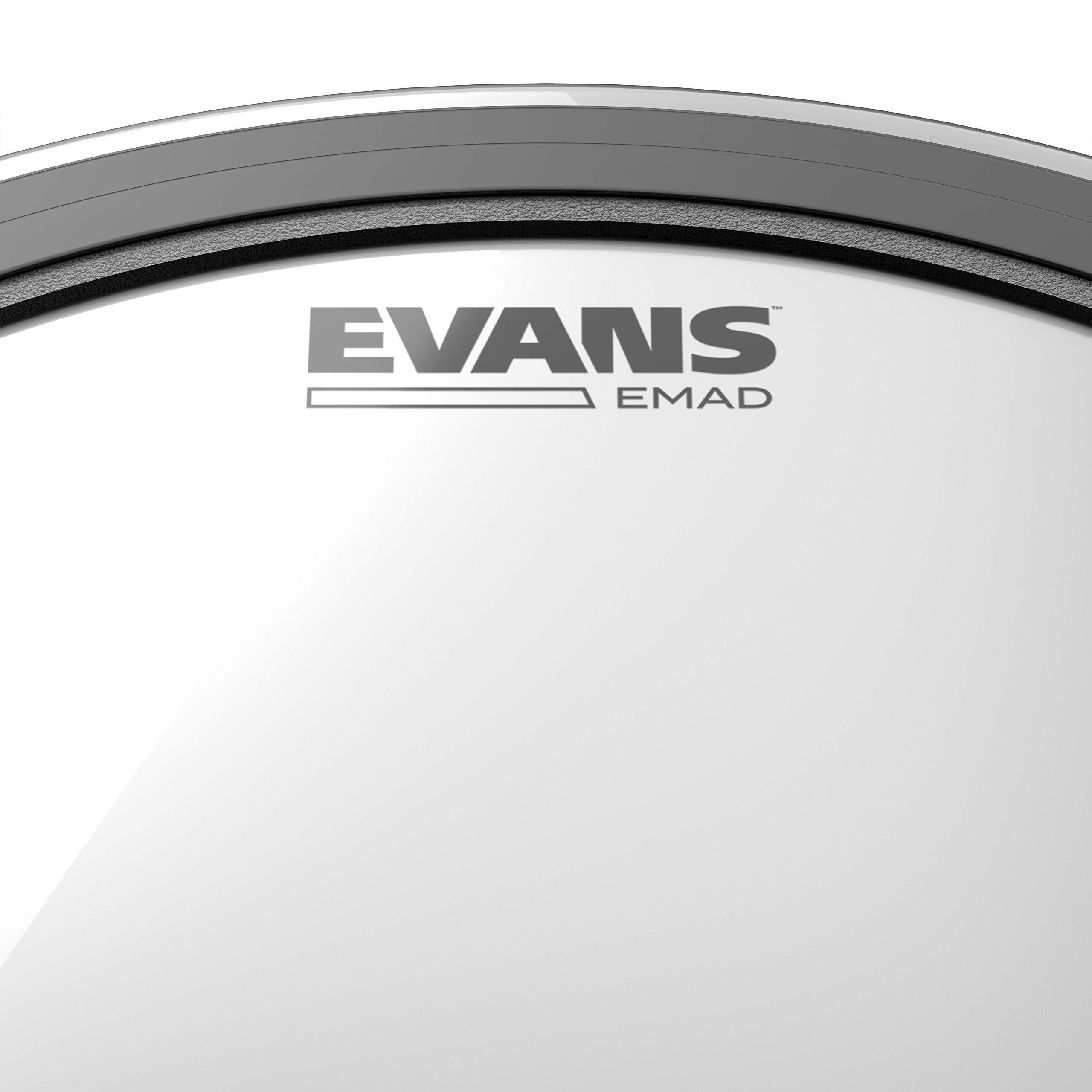 Evans Emad System Pack  22  (2Pc) - Includes Batter Bass Drumhead And Resonant Drumhead -Externally Mounted Adjustable Damping System Allows Player To Adjust Attack And Focus Without Removing Drumhead