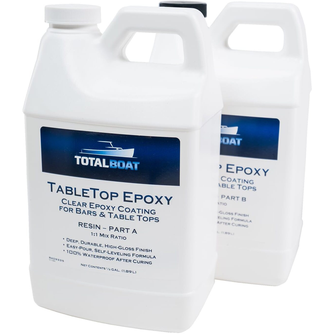 Totalboat Table Top Epoxy Resin 1 Gallon Kit - Crystal Clear Coating And Casting Resin For Bar Tops  Table Tops  Wood  Concrete  Epoxy Art & Crafts
