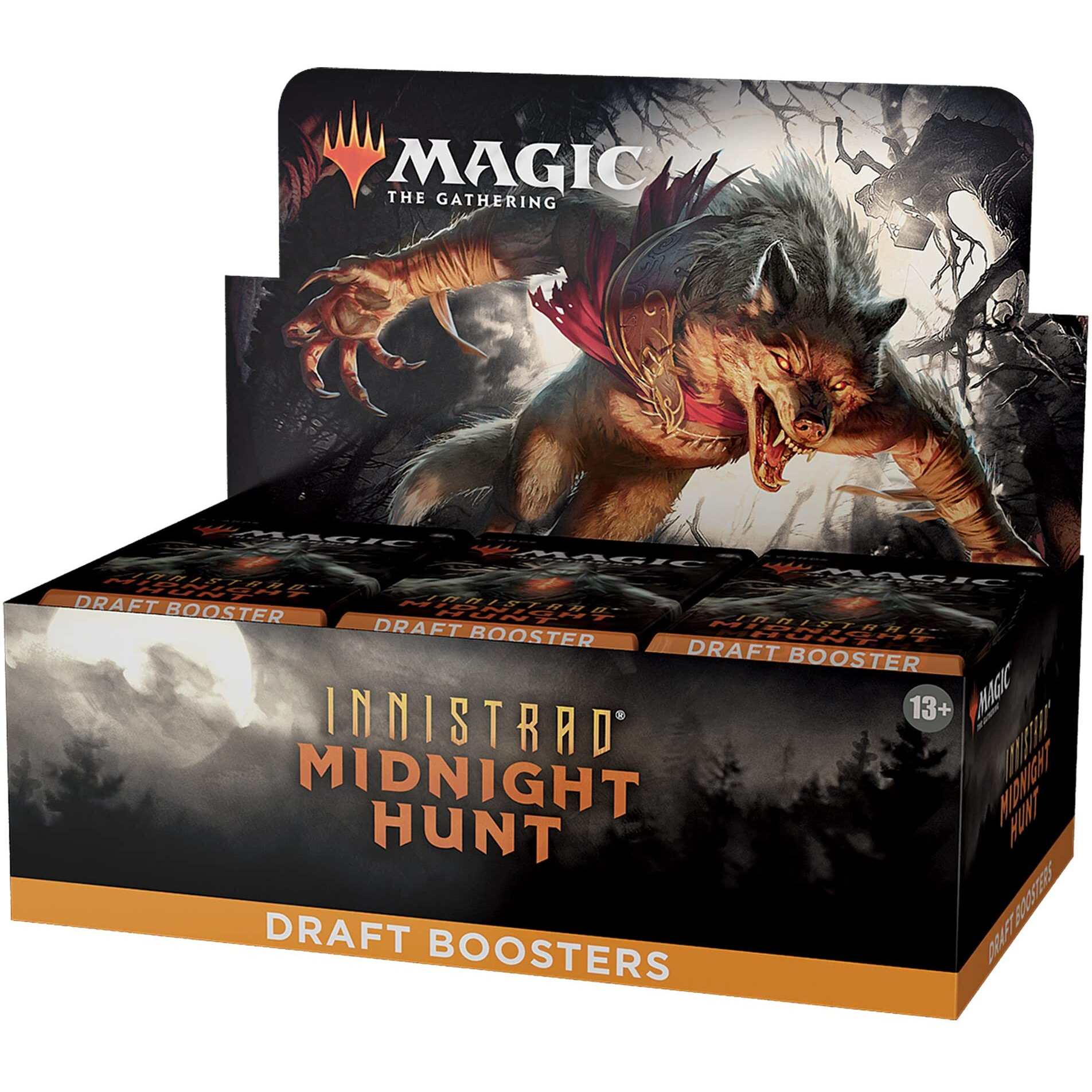 Magic The Gathering Innistrad Midnight Hunt Draft Booster Box | 36 Packs (540 Magic Cards)