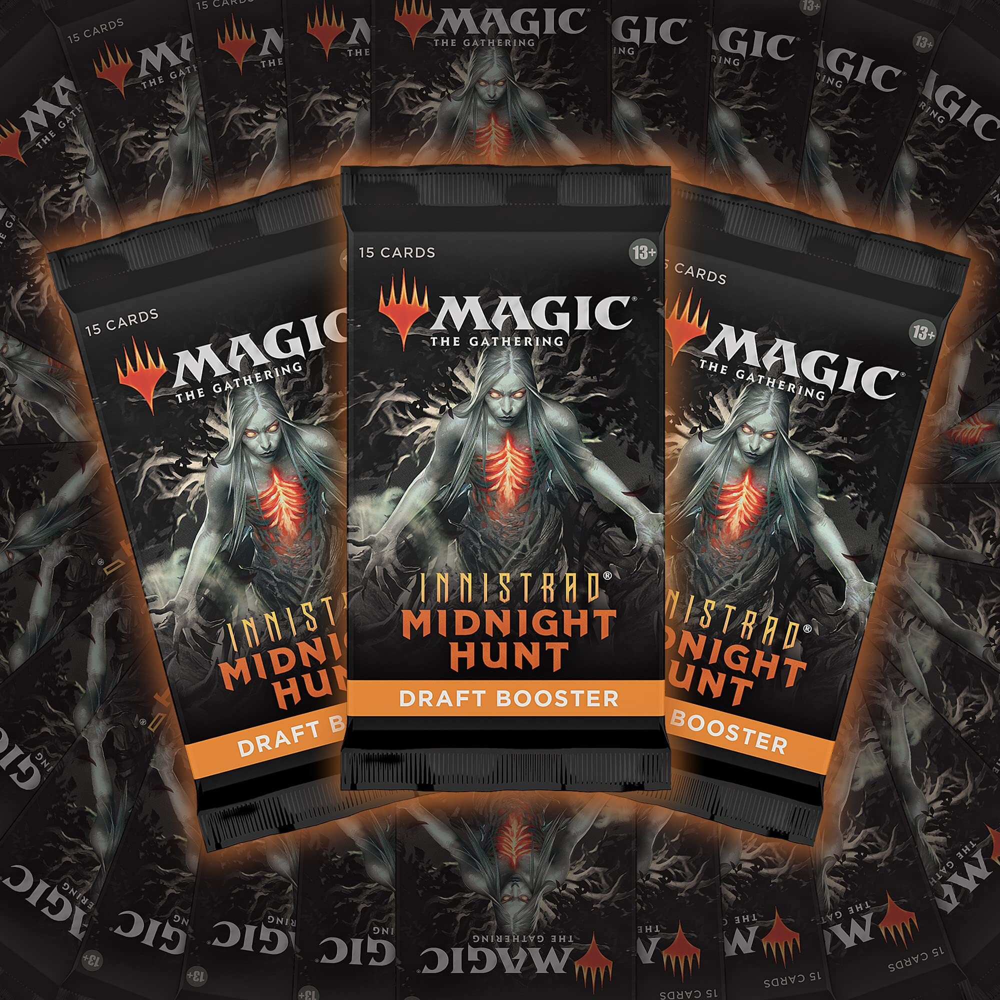 Magic The Gathering Innistrad Midnight Hunt Draft Booster Box | 36 Packs (540 Magic Cards)
