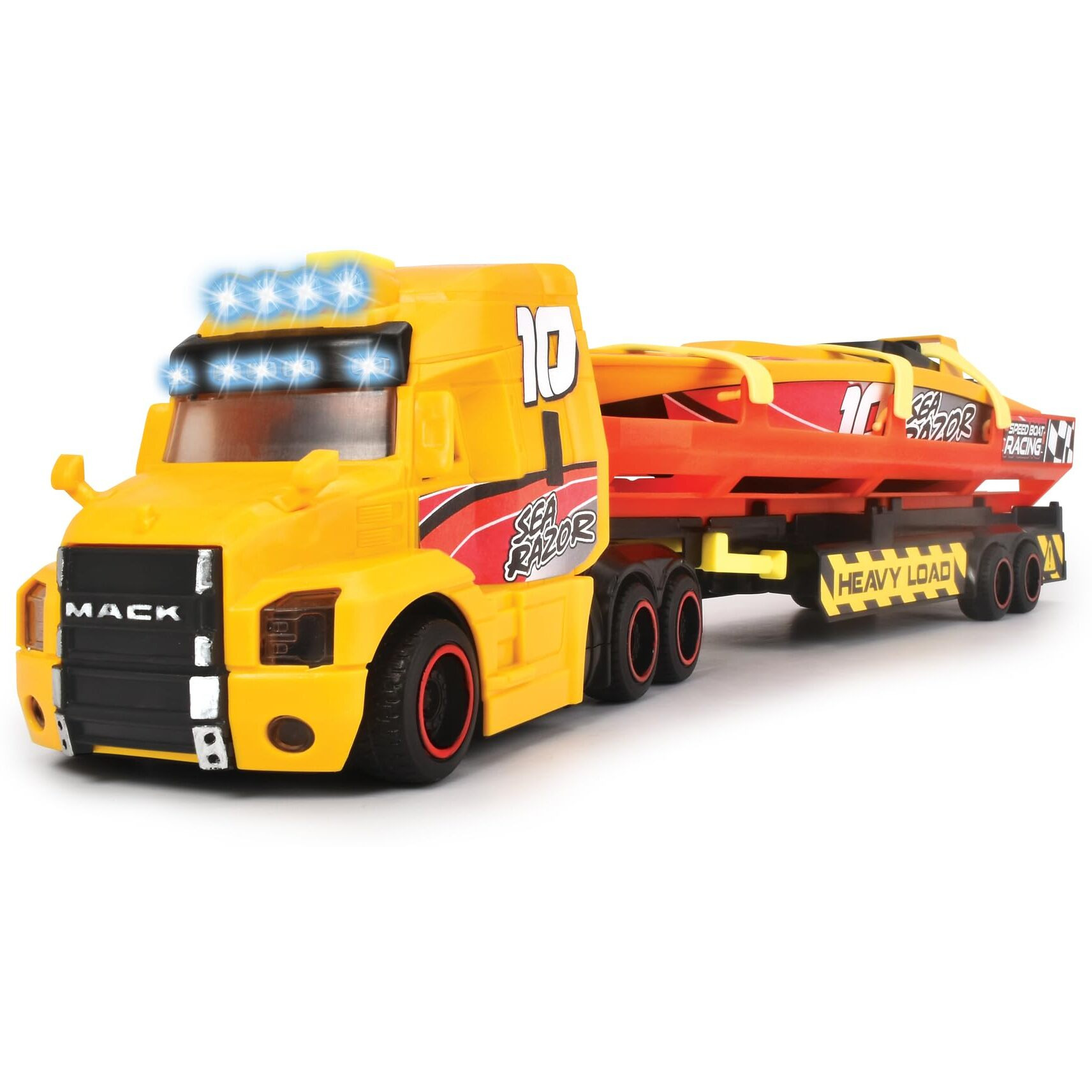 Dickie Toys - Mack Truck With Trailer And Boat
