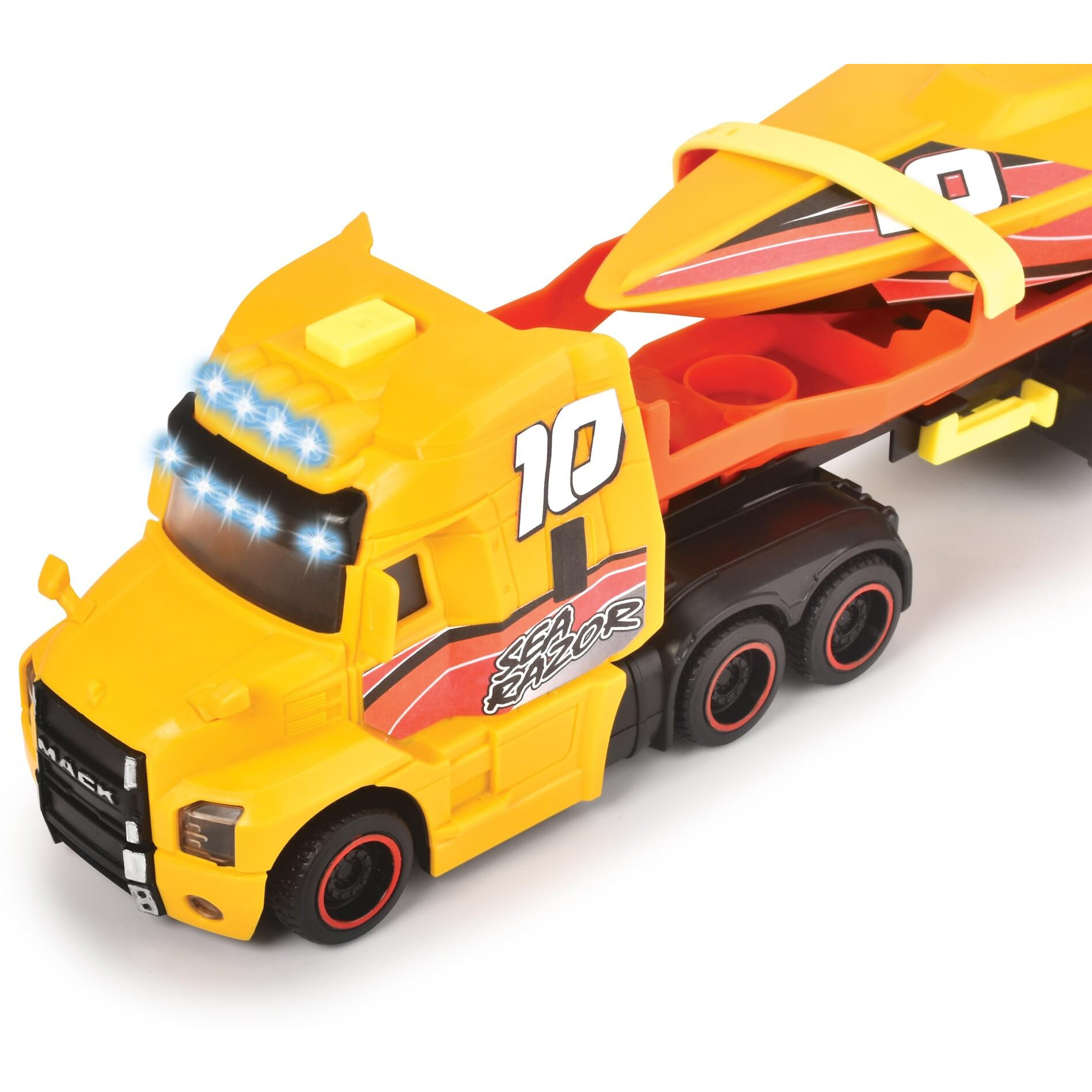 Dickie Toys - Mack Truck With Trailer And Boat