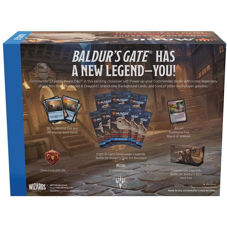 Magic The Gathering Commander Legends Battle For Baldurs Gate Bundle | 8 Set Boosters + Accessories