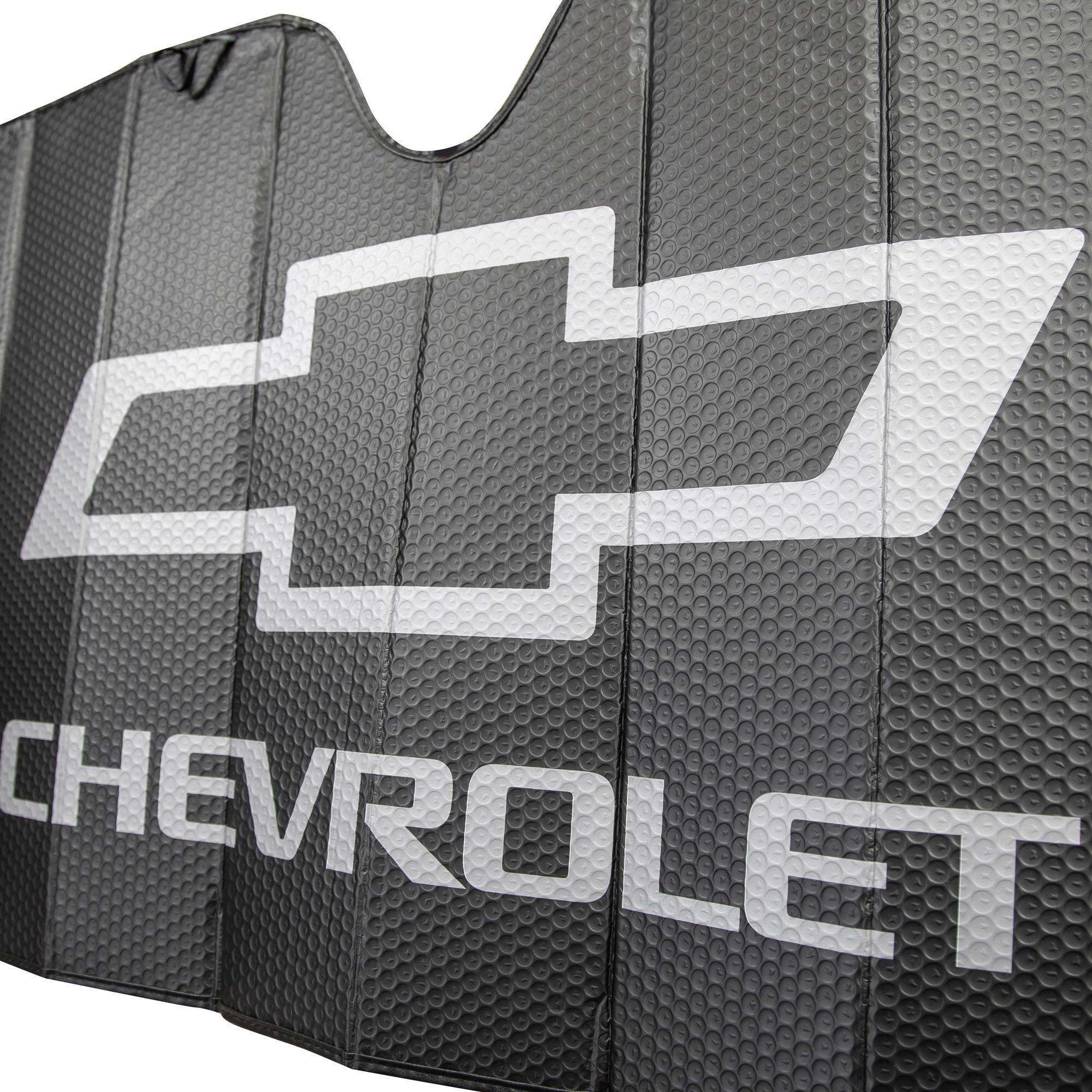 Plasticolor 003864R01 Logo Black Matte Finish Car Truck Or Suv Front Windshield Sunshade Compatible With Chevrolet