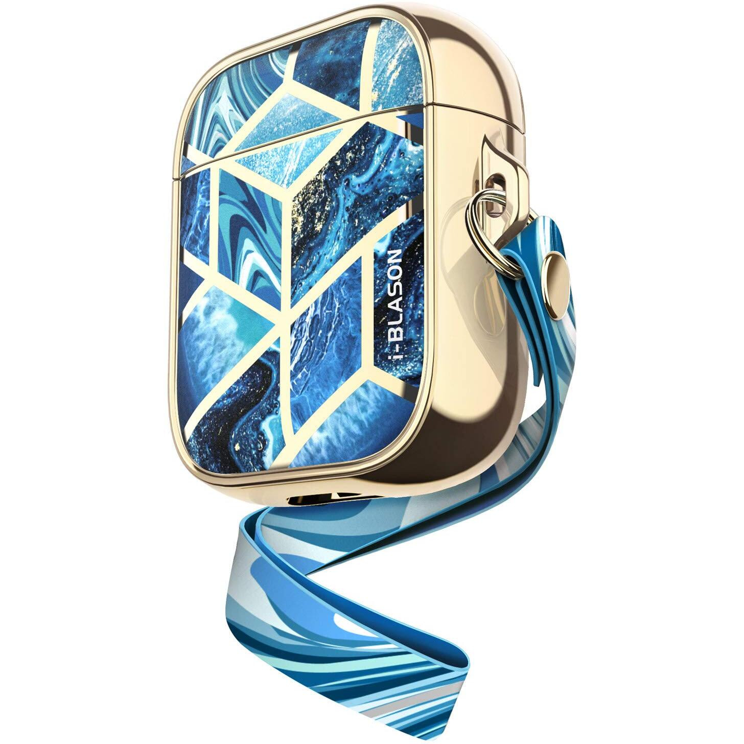 I-Blason Cosmo Series Case Designed For Airpods 2Nd Generation/1St Generation  360 Protective Stylish Marble Airpods Case Cover Compatible With Apple Airpods 1St/2Nd (Ocean)