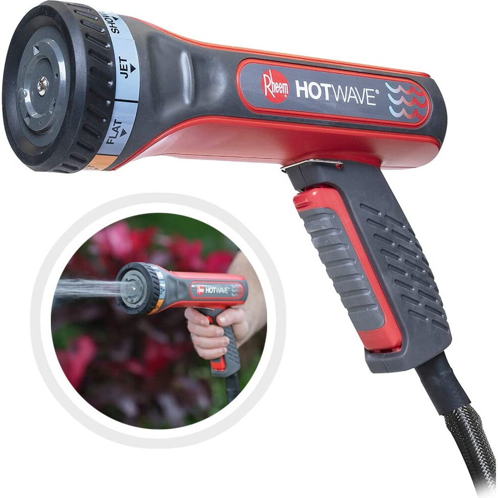 Rheem Hotwave Multipurpose Heated Hose Nozzle Sprayer  Red
