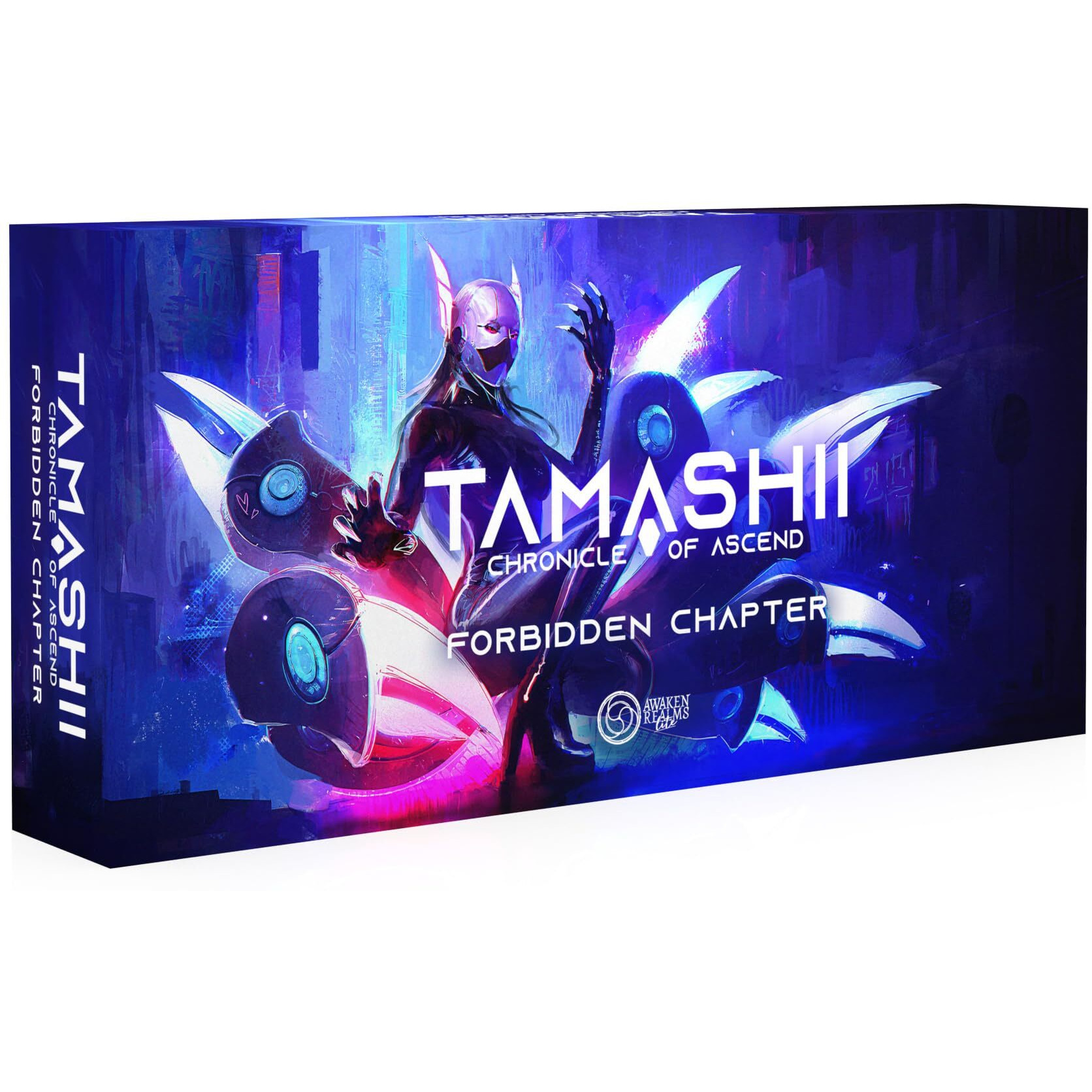 Awaken Realms Tamashii Chronicles Of Ascend Forbidden Chapter Expansion - Unravel The Secrets Of A Forbidden Realm  Sci-Fi Strategy Game  Ages 14+  1-4 Players  45-90 Min Playtime  Awaken Realms