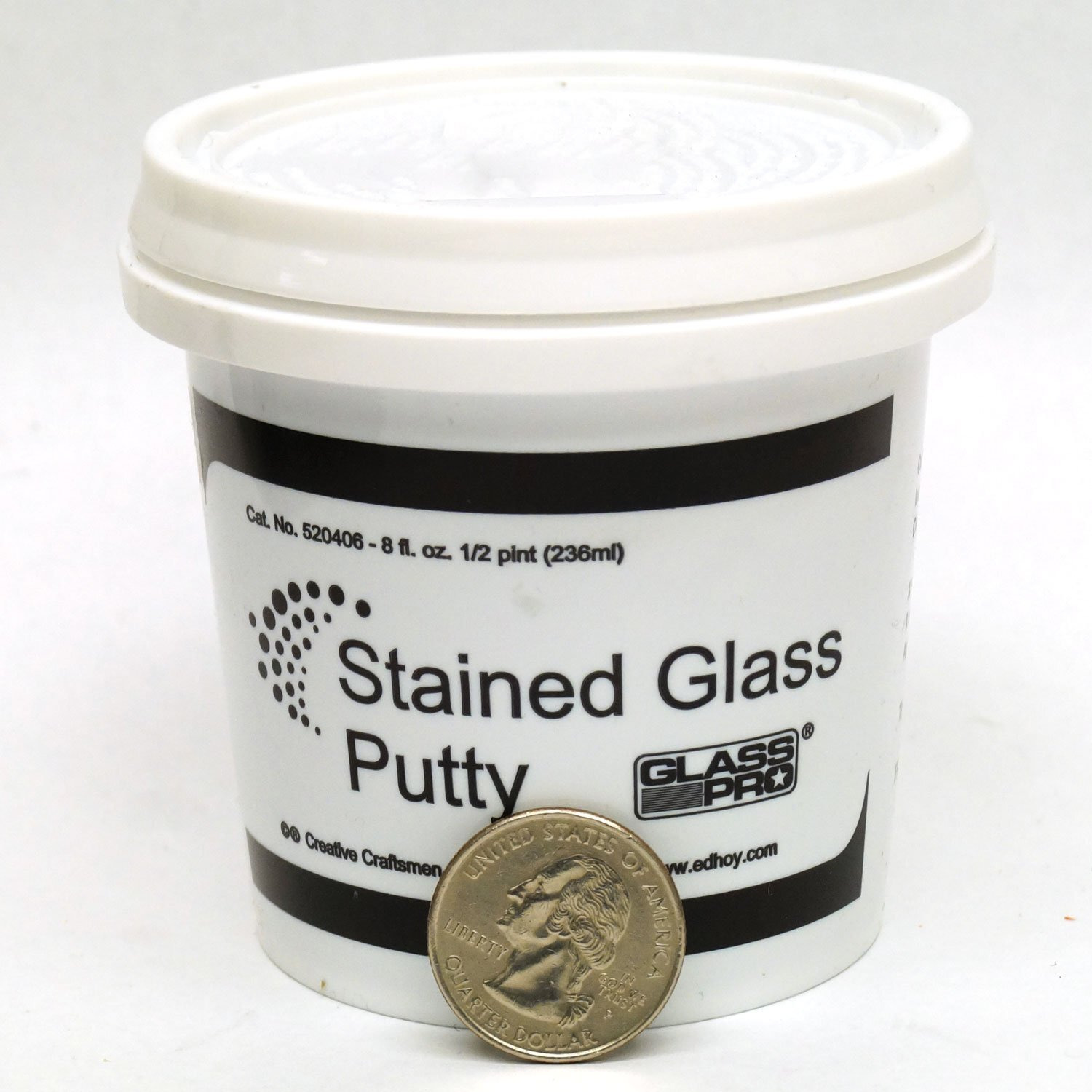 Glass Pro Stained Glass Lead Cement Putty Black 1/2 Pint (1 Lb) Ready To Use
