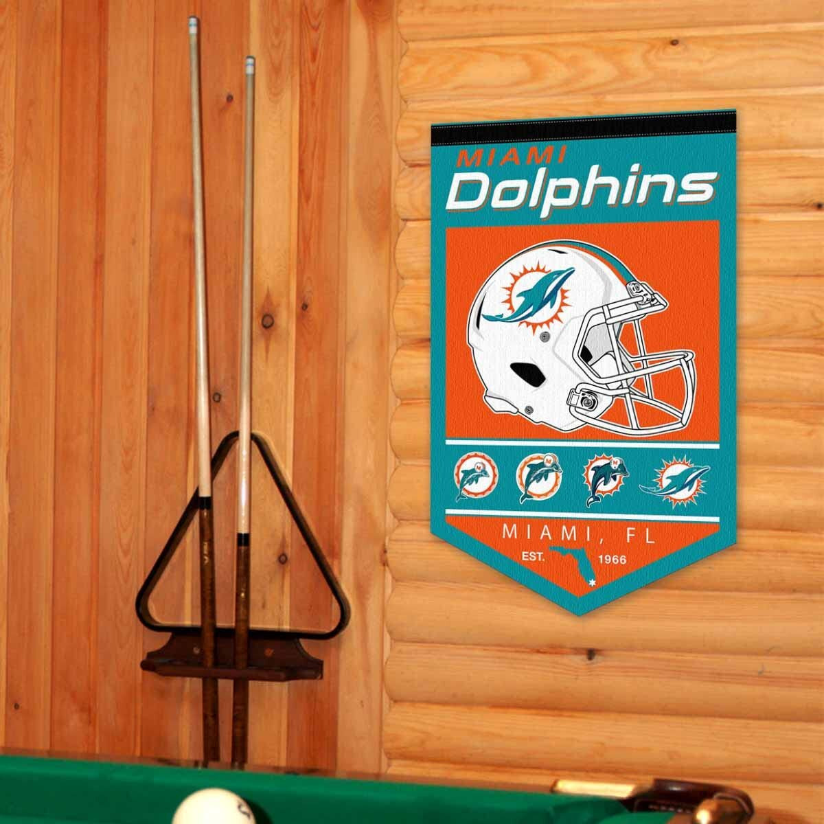 Miami Dolphins Heritage History Banner Pennant