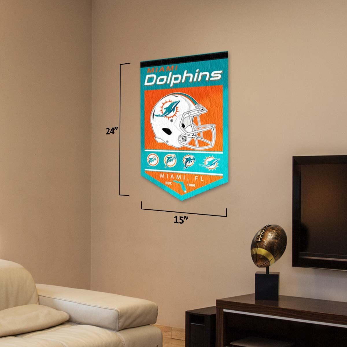 Miami Dolphins Heritage History Banner Pennant