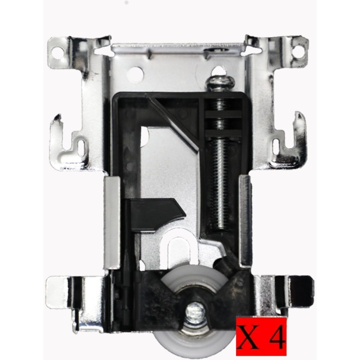 4Pcs Upgrade Sliding Door Roller Wheels For Wooden Slide Door Lower Wheel Runner Door Roller Assembly With Bearings Sliding Cabinet Door Hardware