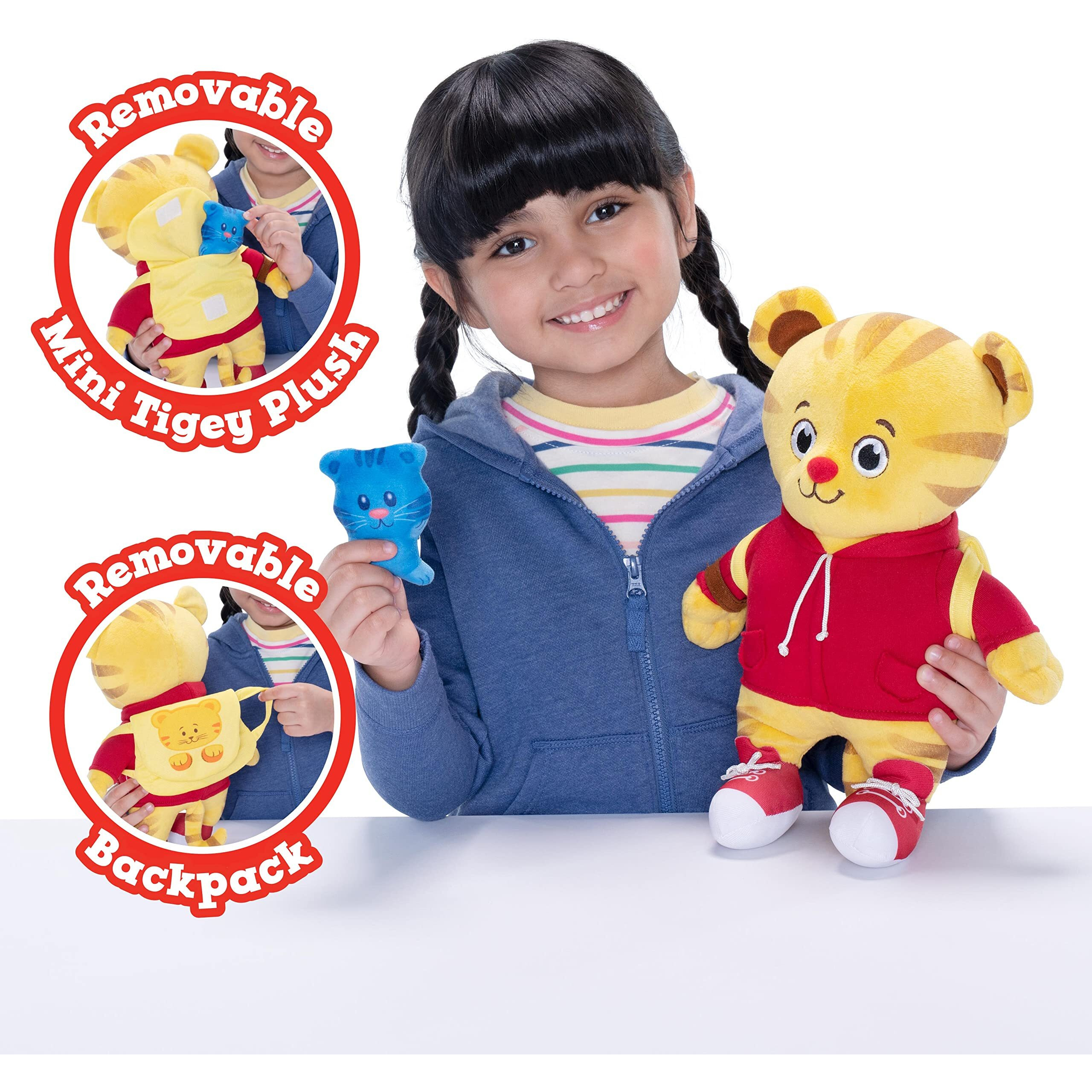 Daniel Tiger's Neighborhood Plush Daniel Tiger Back To School Feature Plush With Tigey And Backpack Featuring Music  Sounds  And Phrases