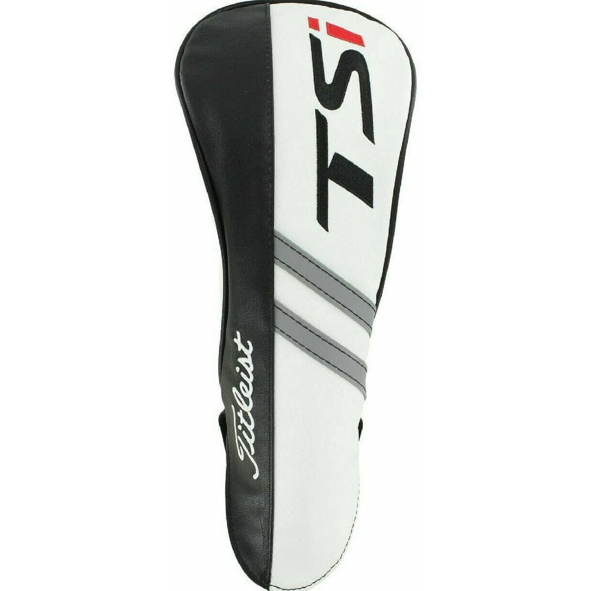 New Titleist Golf Tsi Driver Headcover Leather Cover - Black White Red