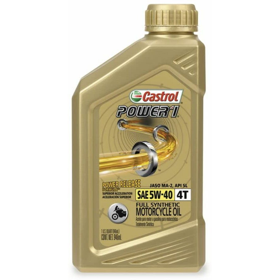 Castrol Power 1 Racing 4T Motorcycle Oil - 5W40-1Qt. 06113