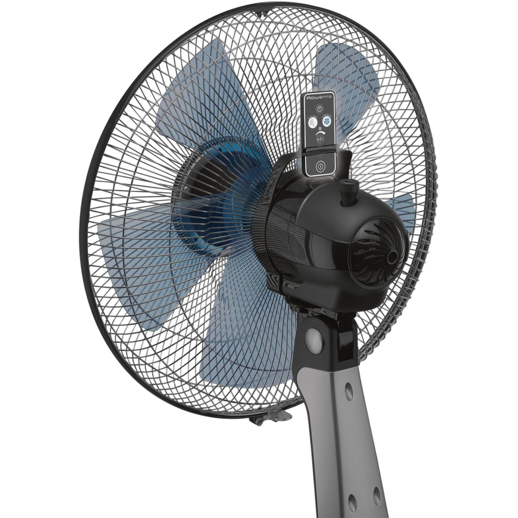 Rowenta  Desk Fan  Turbo Silence Table Fan With Remote  18 Inches  Ultra Quiet Fan For Bedroom  Oscillating  Portable  5 Speeds  Black  Indoor  Vu2660