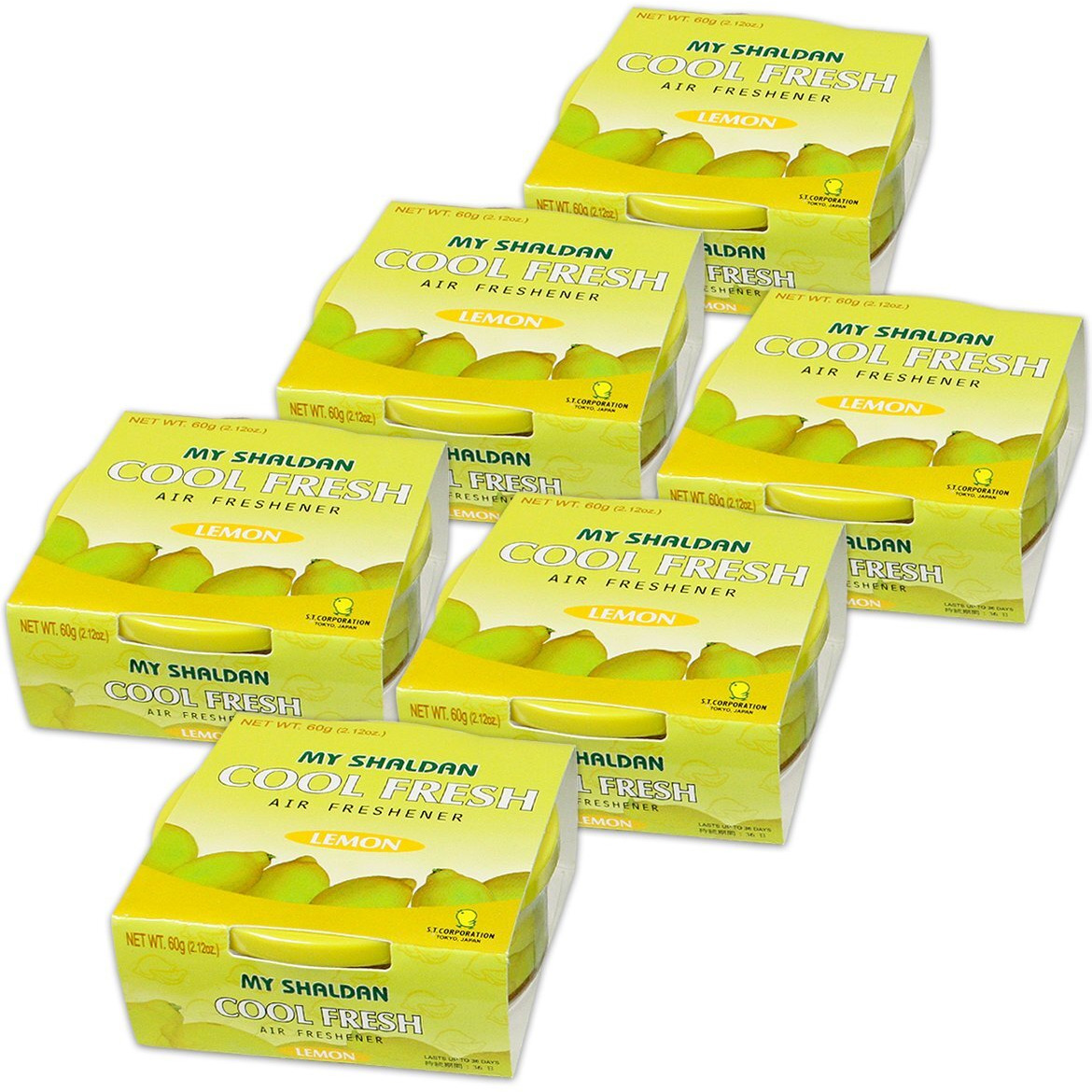 Auto Dynasty Pack Of 6 My Shaldan Cool Fresh Japanese Natrual Fruit Extraction Car Air Freshener Cans (Lemon Scented)
