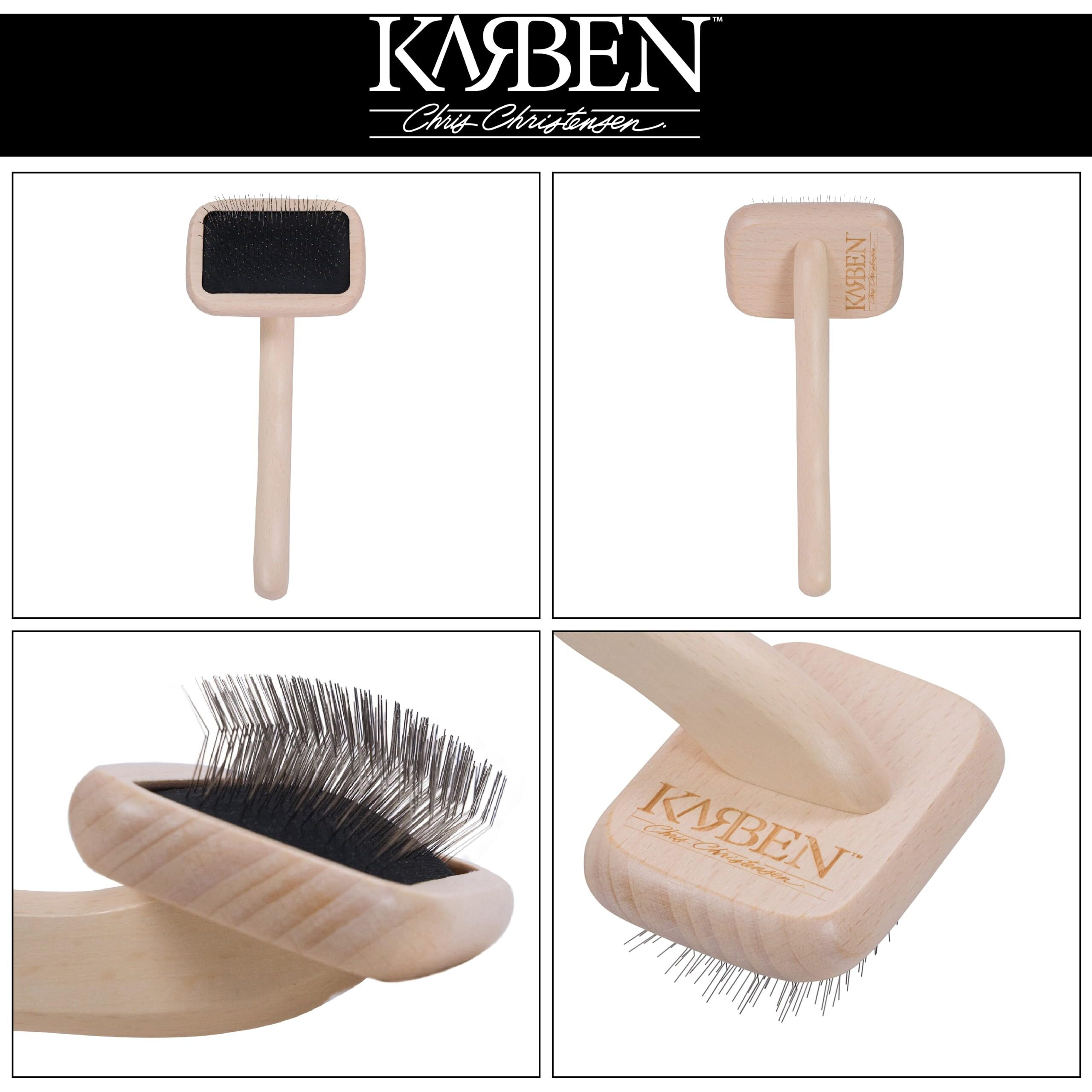 Chris Christensen Karben I Slicker Brush For Dogs  Groom Like A Professional  Ideal For All Coat Types  Remove Shedding Coat  Tangles And Dead Undercoat  17 Mm Stainless Steel Pins  Extra Small