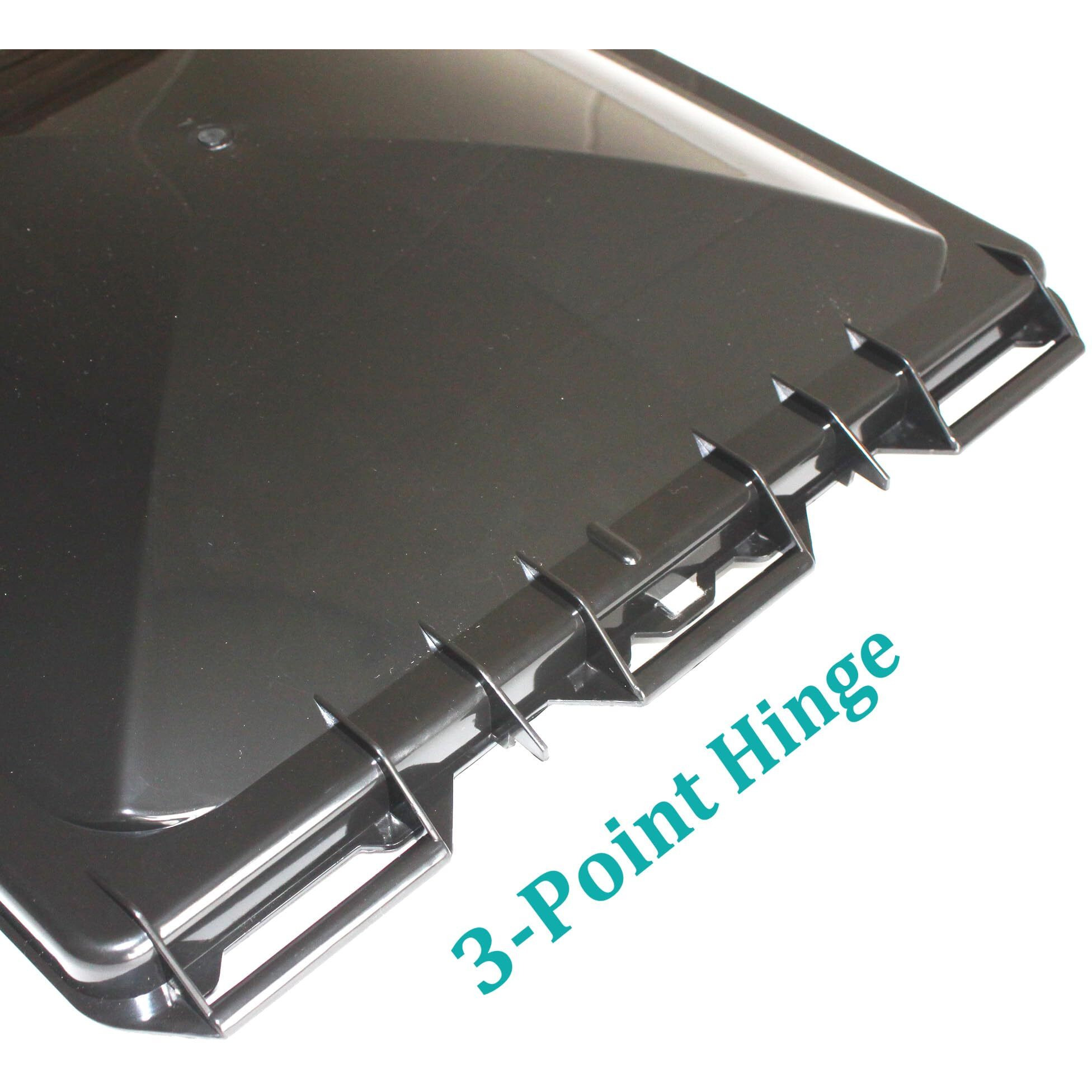 X-Haibei Rv Roof Vent Cover 13 X 14 X 2 Inch Vent Lid Universal Replacement For Camper Trailer  Black  Polypropylene